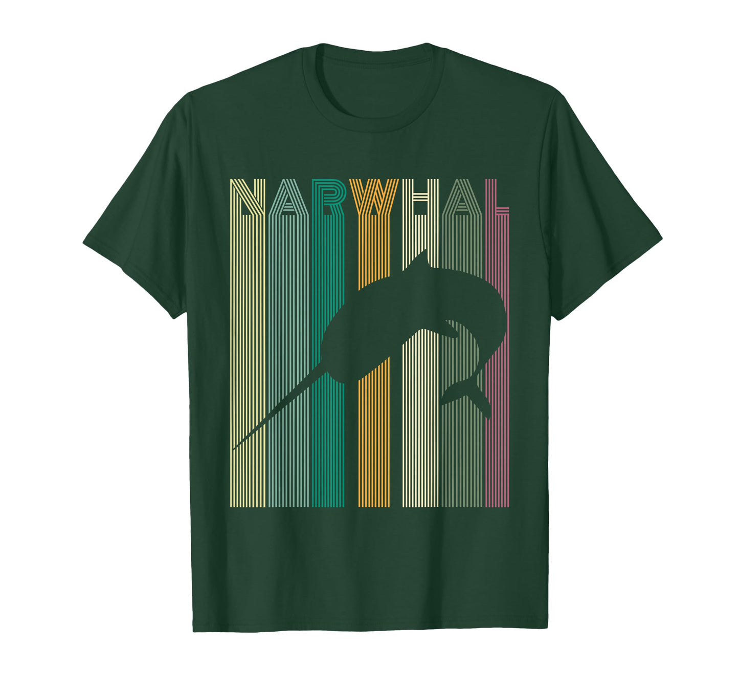 Kids Narwhal Retro Narwhal Shirt Women Men Boys T-Shirt
