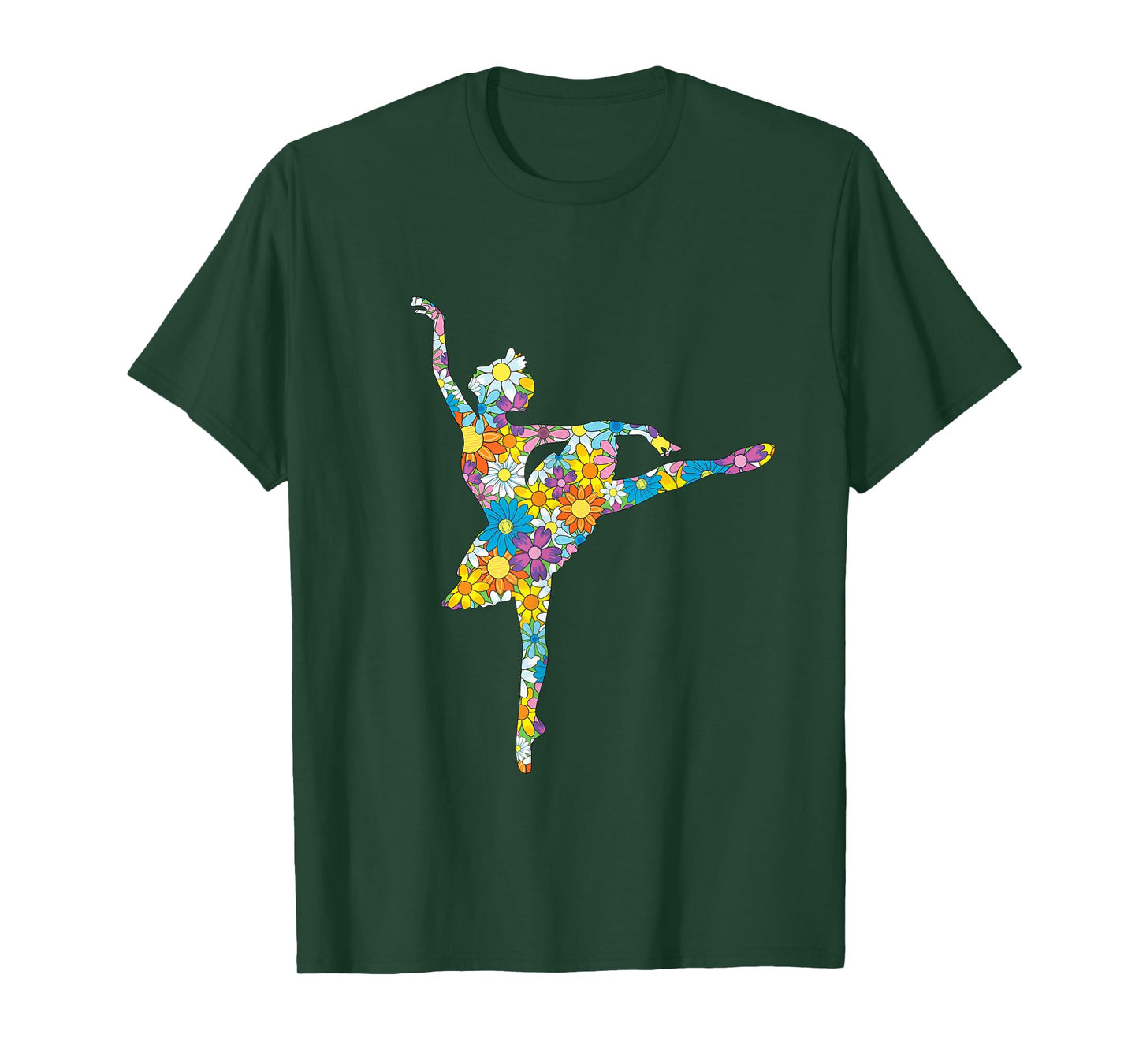 Colorful Flower Ballet Teacher Ballerina Choreographer Girl T-Shirt