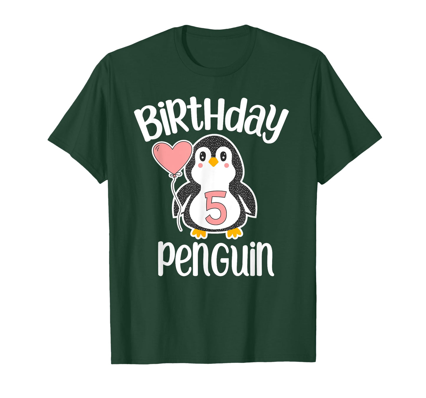 5th Birthday Penguin Shirt - 5 Year Old Birthday T-Shirt T-Shirt