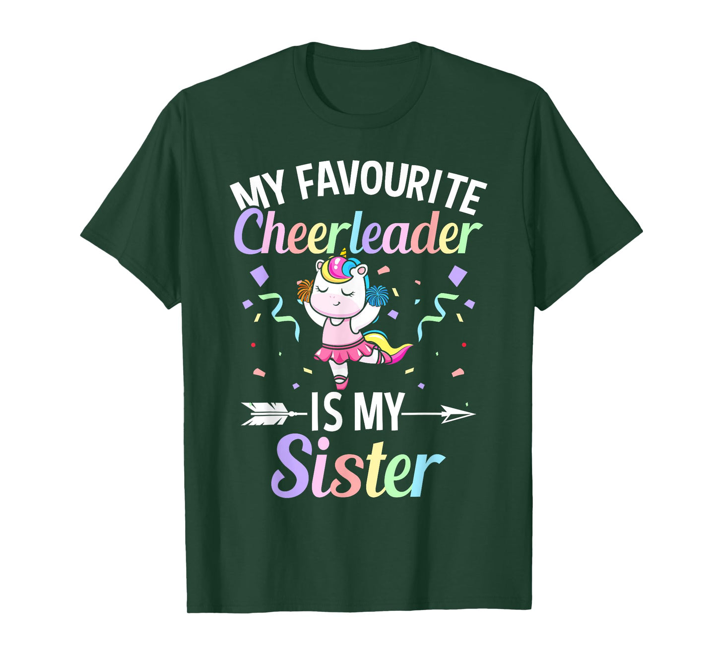 My Favourite Cheerleader Is My Sister Cheerleading Cheer T-Shirt