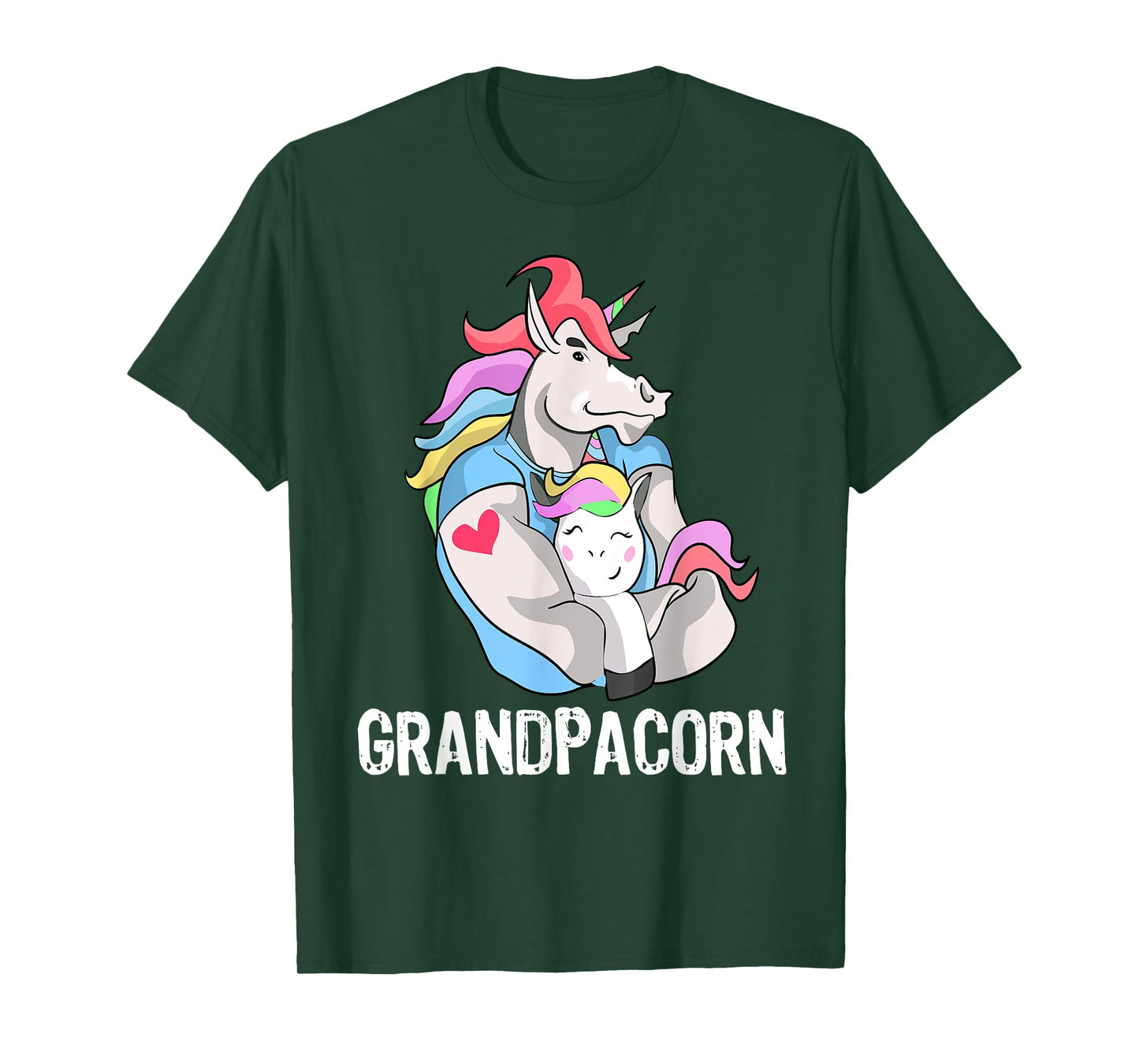 Mens Grandpacorn Unicorn Grandpa and Grandson T-Shirt