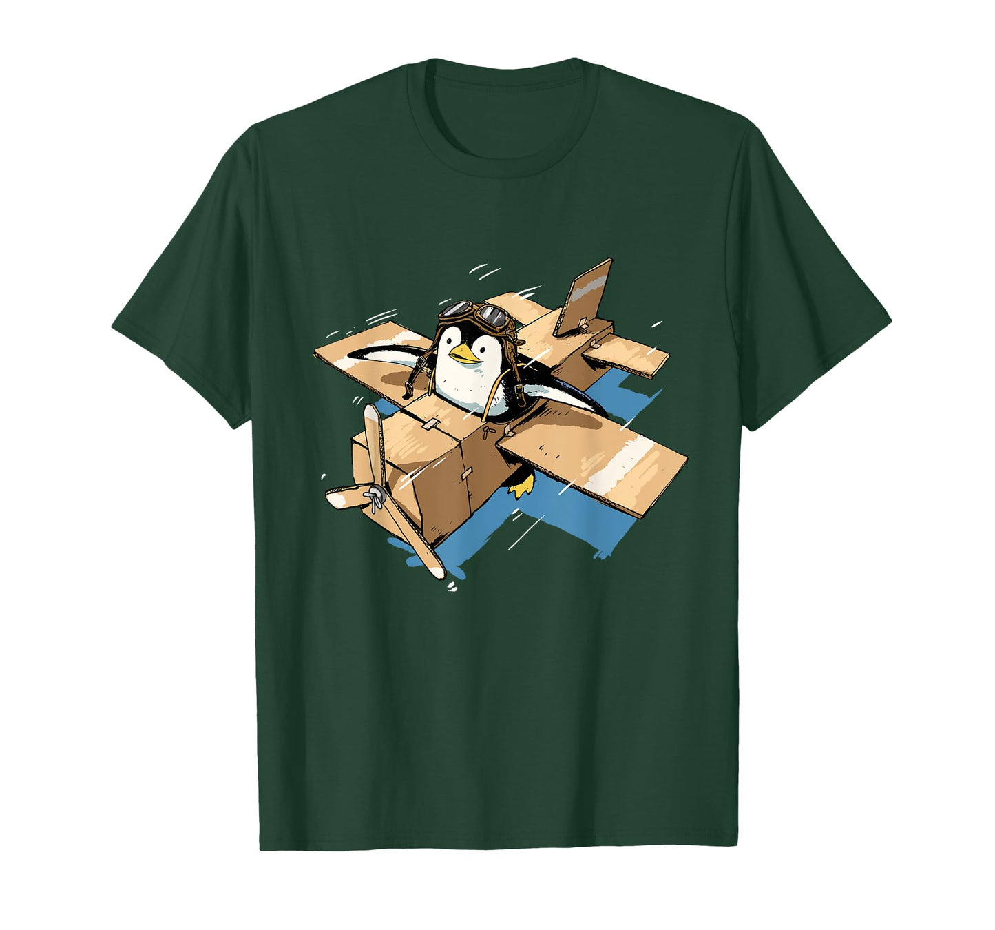 Flying Penguin Shirt Penguin Lover Penguin Airplane Pilot T-Shirt
