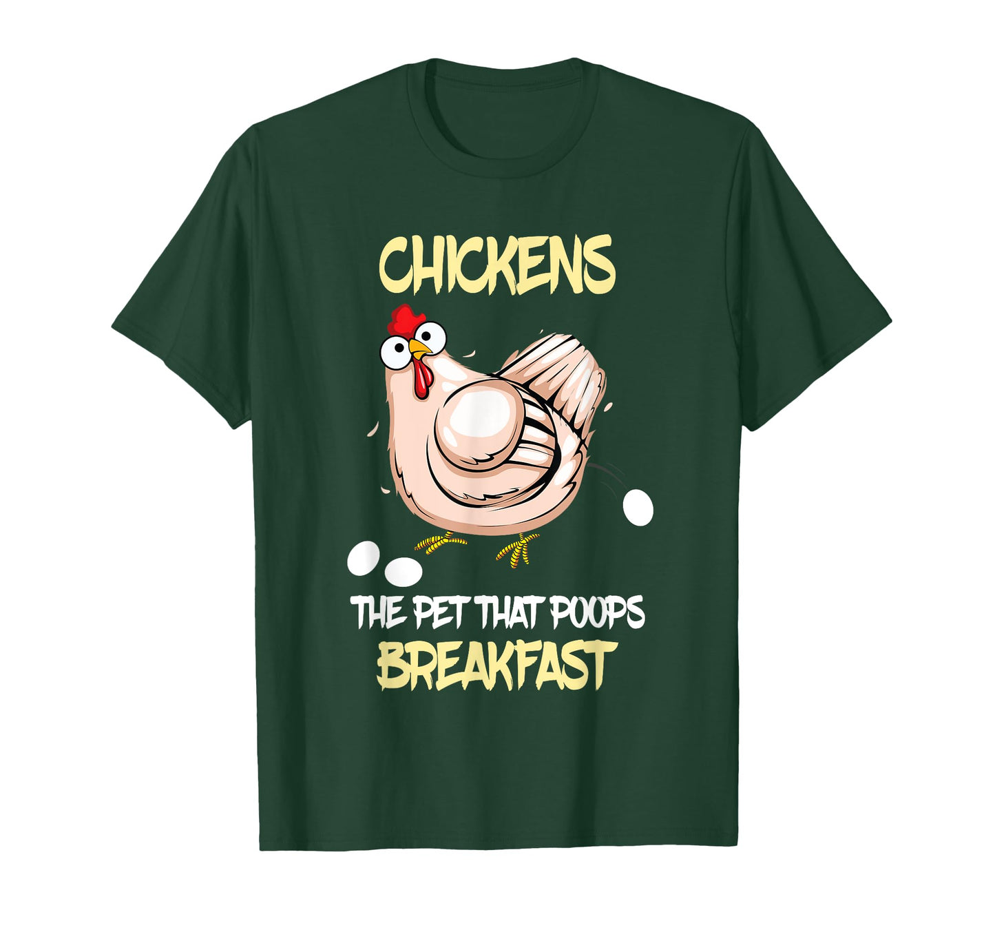 Funny Farmer Farming Chickens the pet that poops breakfast T-Shirt