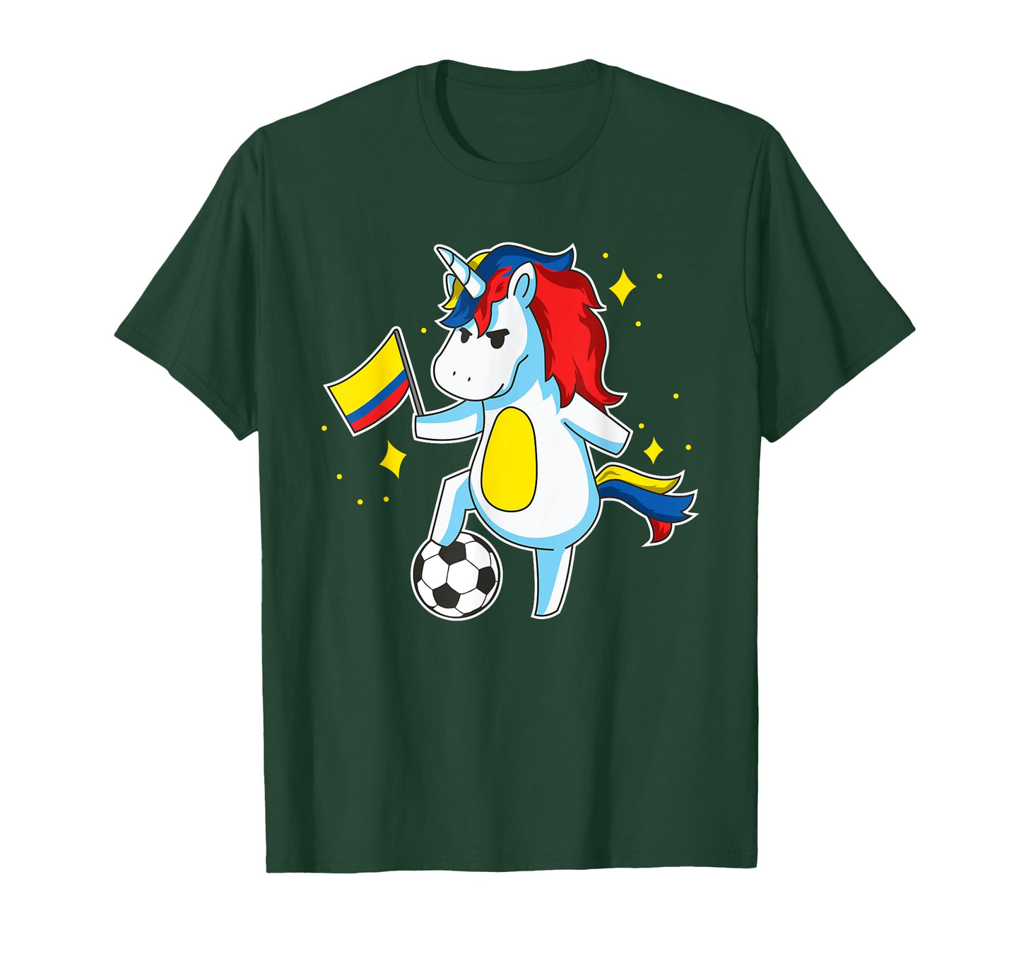Soccer Unicorn Colombia Jersey Design Colombian Football T-Shirt