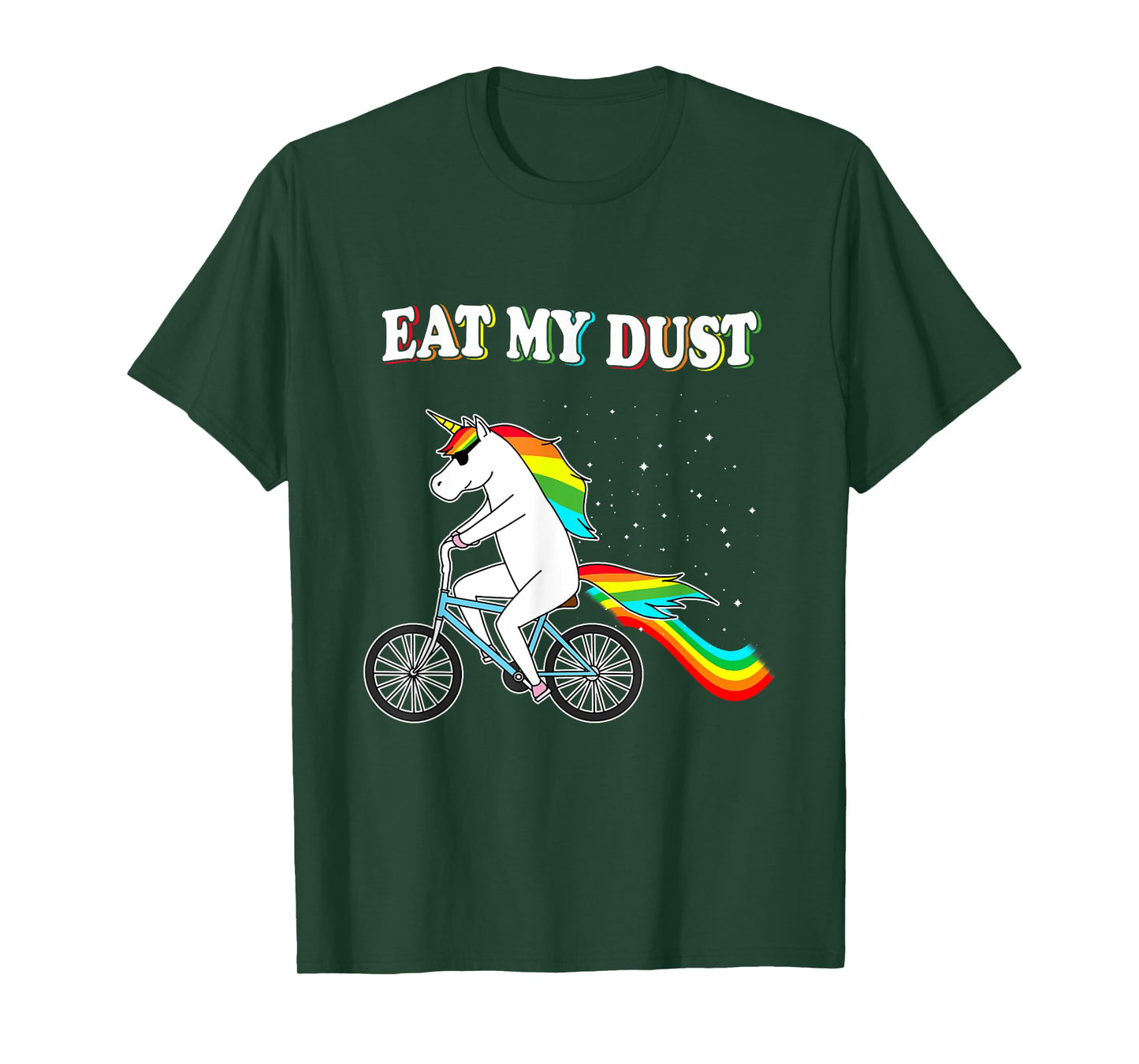 Eat my Dust Funny Unicorn Riding a Bicycle Unicorn Shirt T-Shirt
