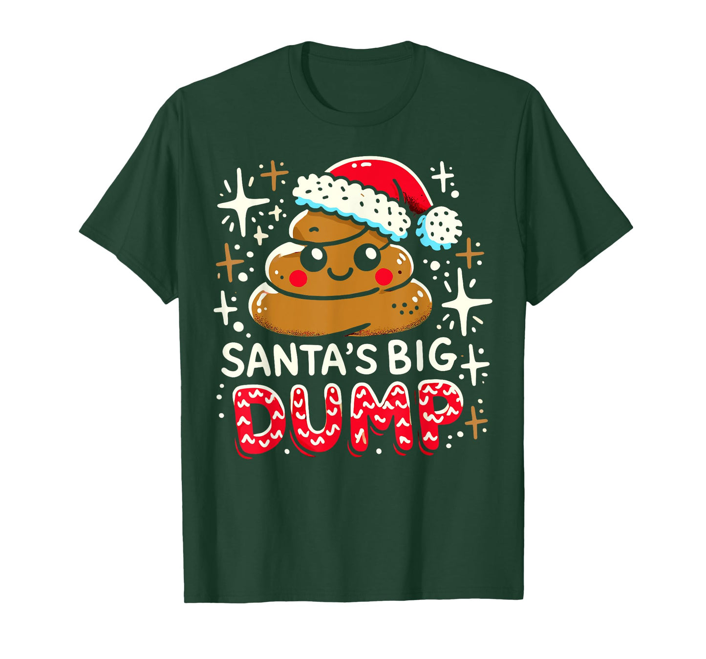 Santa's Big Dump - Xmas Funny Pajamas Christmas Poop T-Shirt