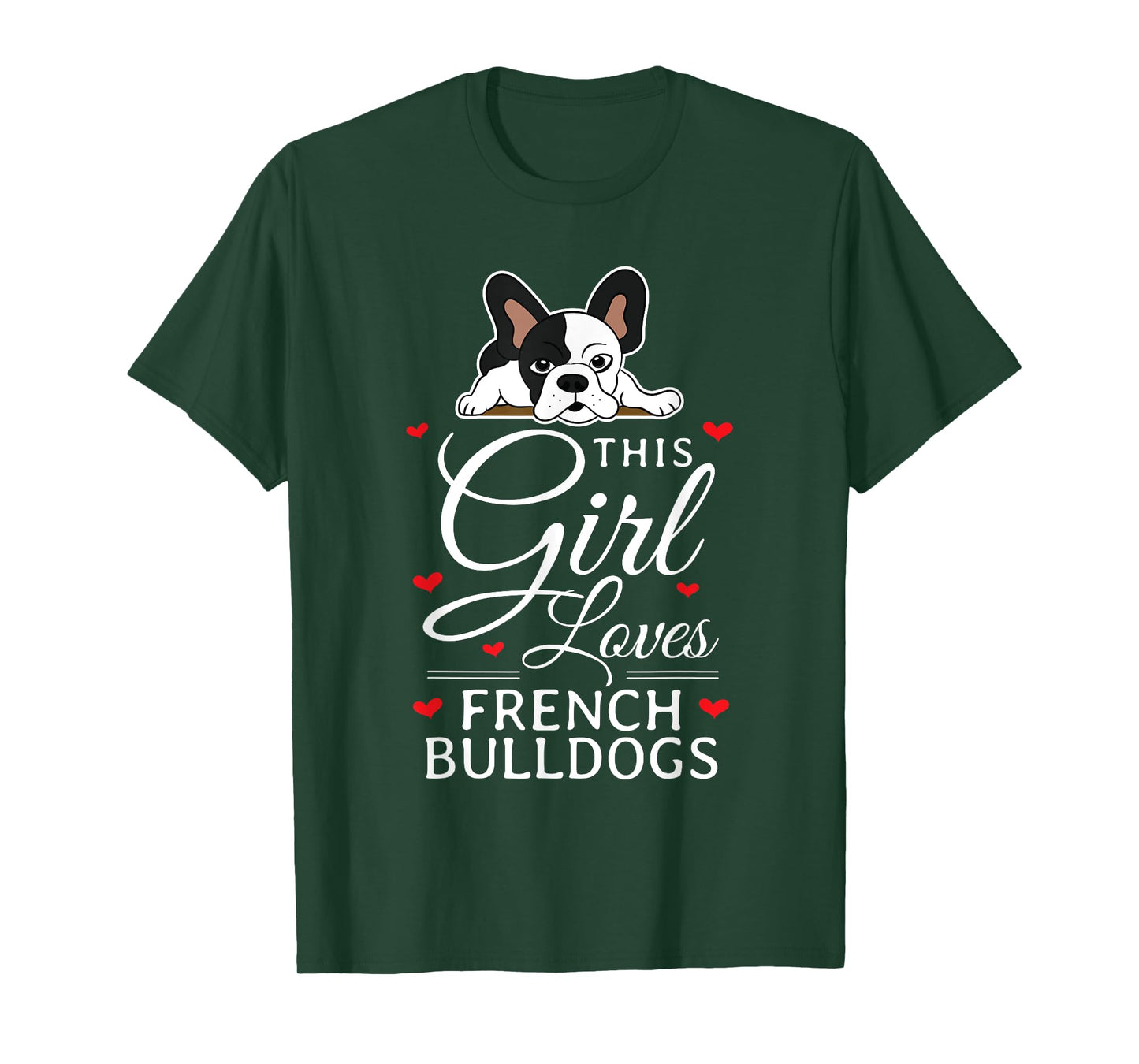 Womens This Girl Loves French Bulldogs Clothes Gift Frenchie T-Shirt