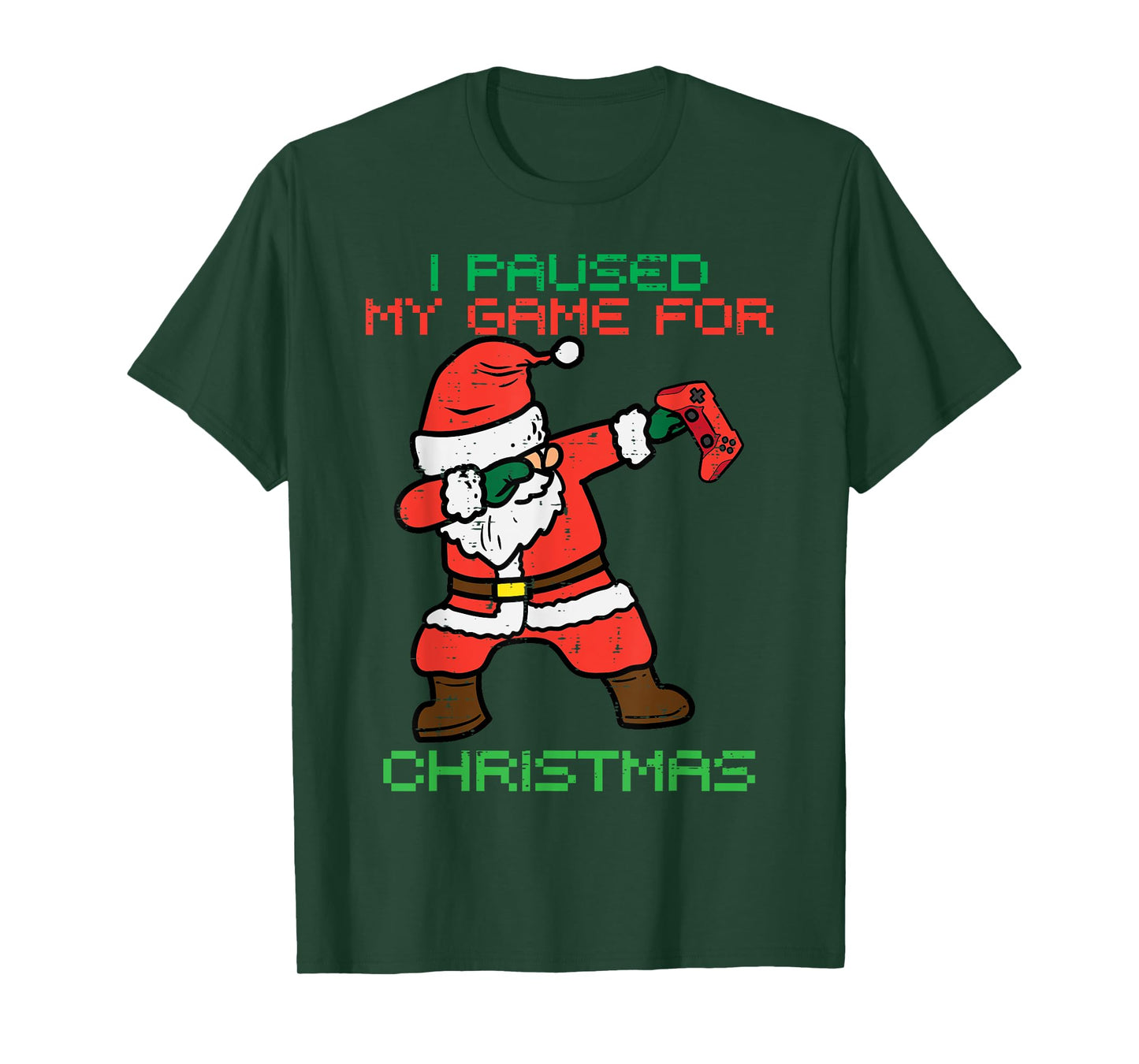 Paused My Game Christmas Santa Dab Xmas Toddler Boys Kids T-Shirt