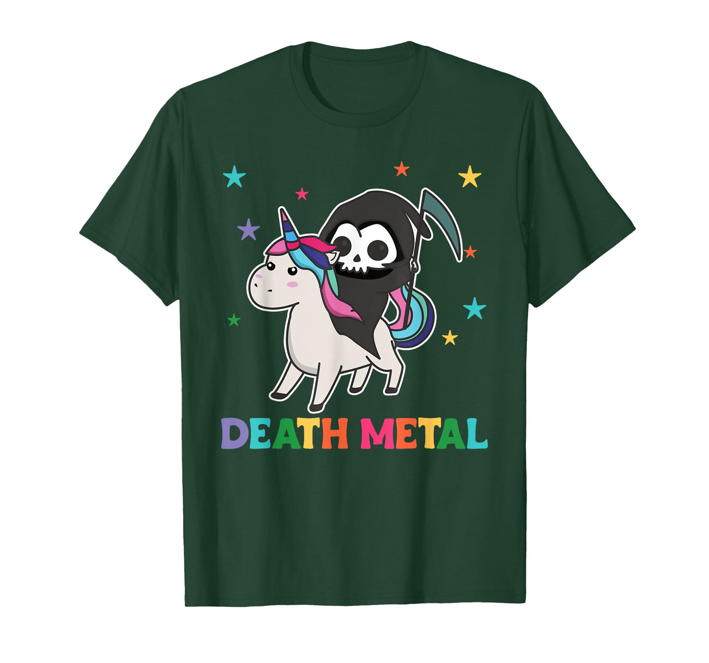 Death Metal Rock Music - death riding unicorn funny unicorns T-Shirt