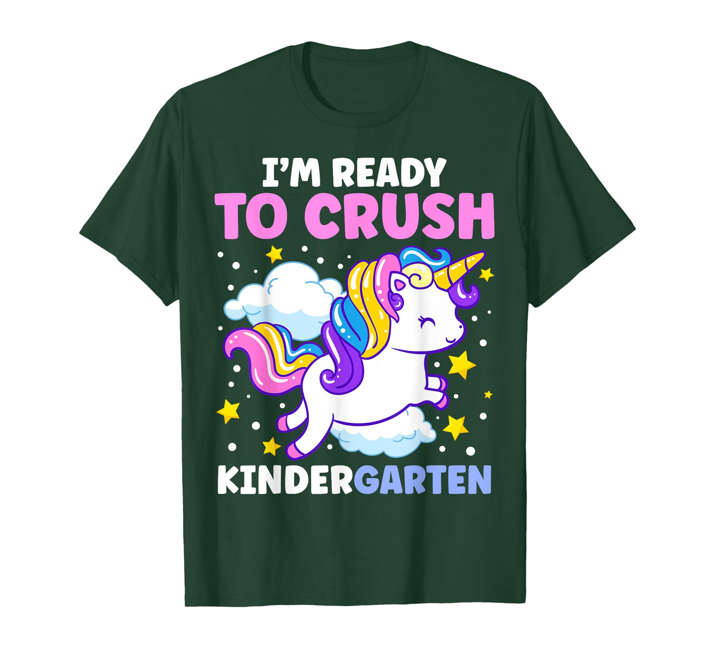 First Day of Kindergarten Unicorn Girls Back to School T-Shirt