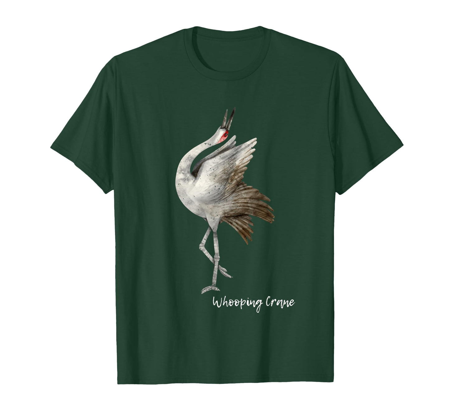 Whooping Crane Graphic Wildlife Bird Watching T-Shirt