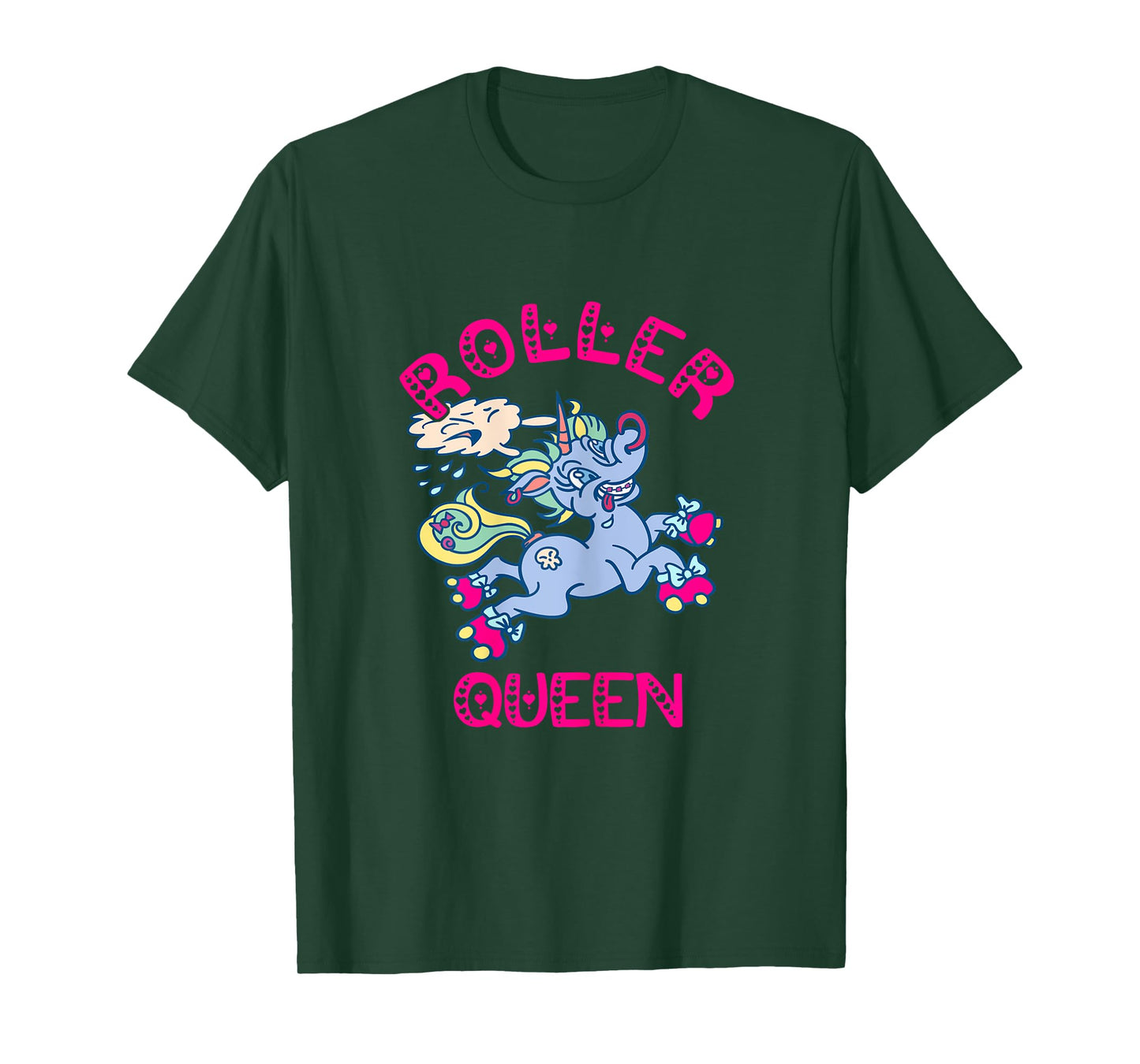 Roller Skates Queen Unicorn Roller Skating Skating Rink T-Shirt