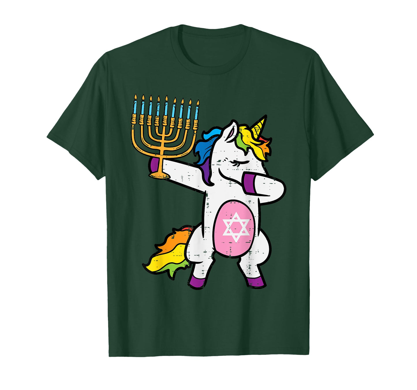 Jewish Unicorn Dab Jewnicorn Hanukkah Chanukah Girls Women T-Shirt
