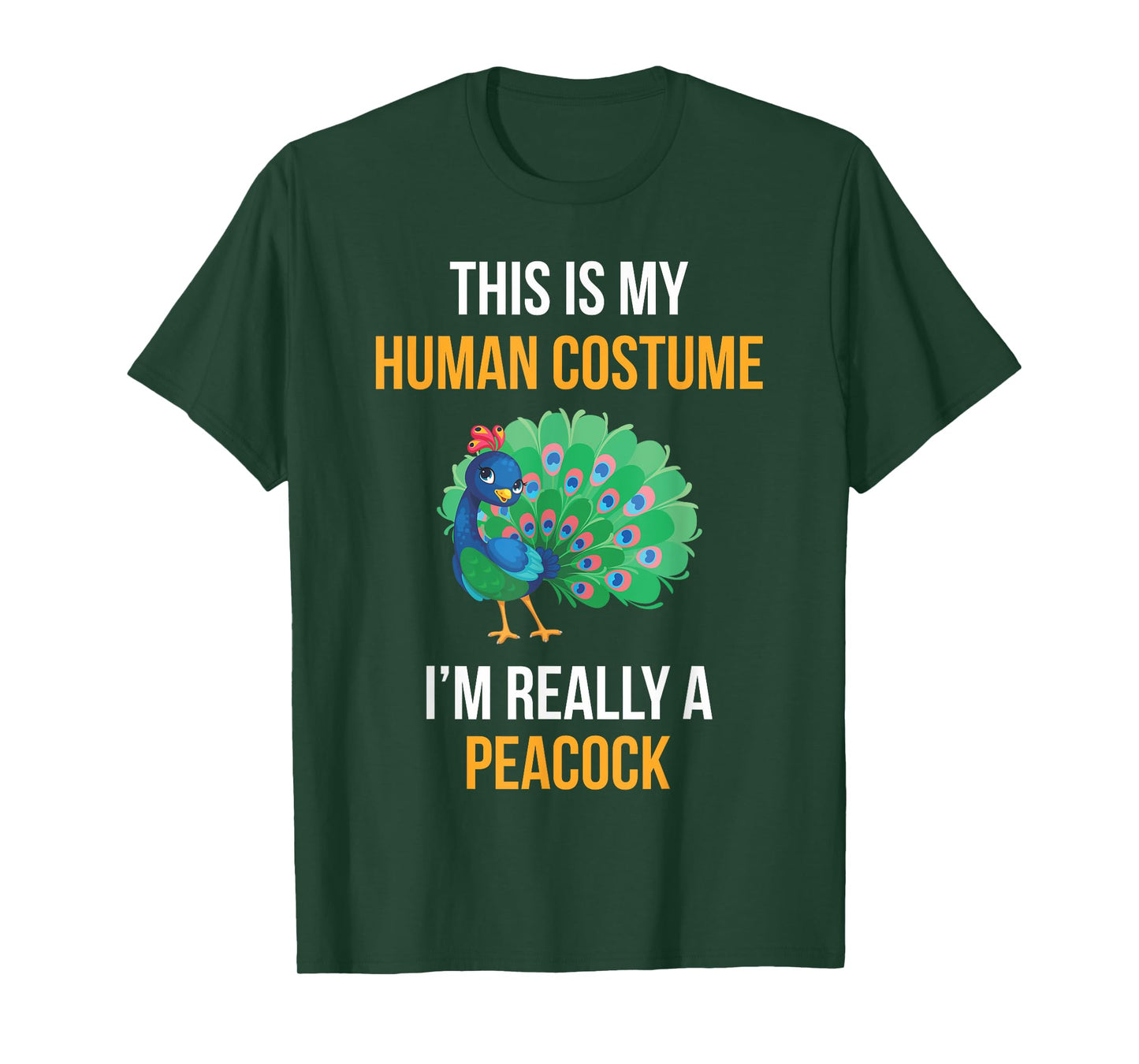 Funny Halloween Peacock Costume Shirt for Kids Women Men