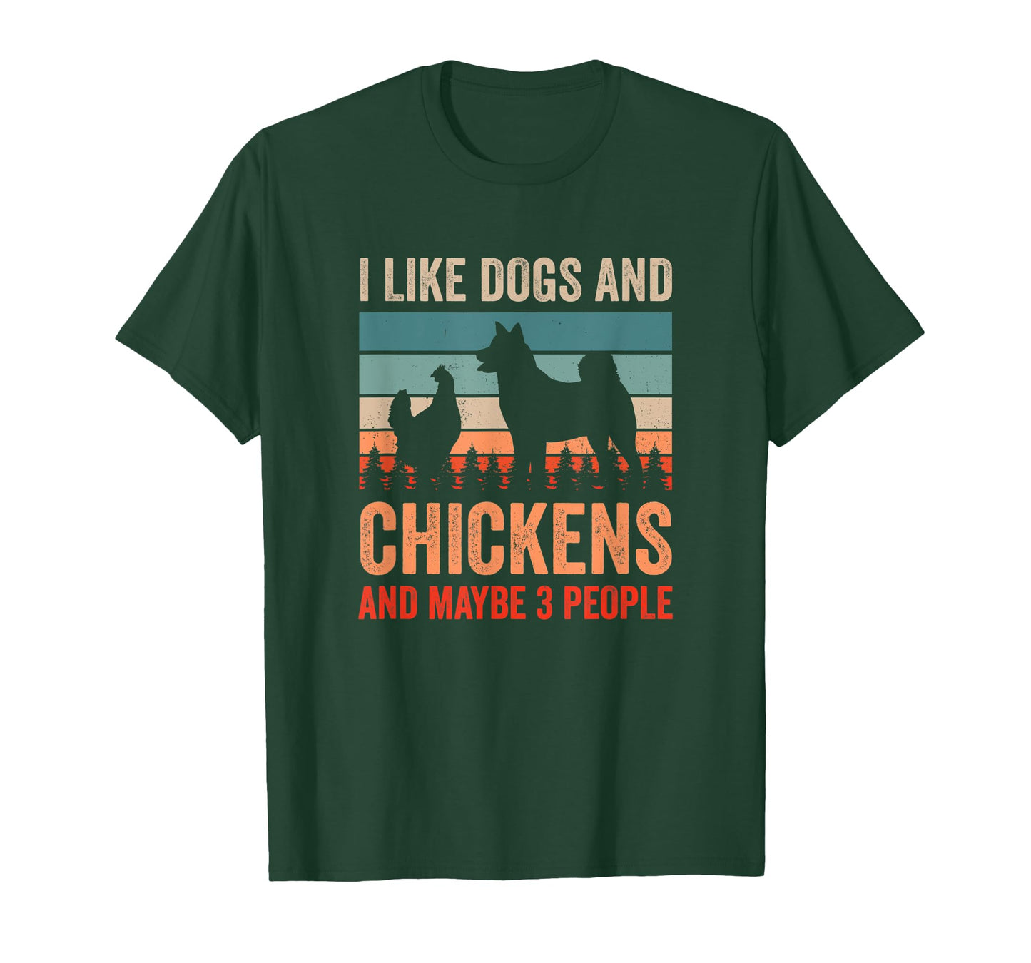 Vintage I Love Dogs And Chicken And Maybe 3 Other People T-Shirt