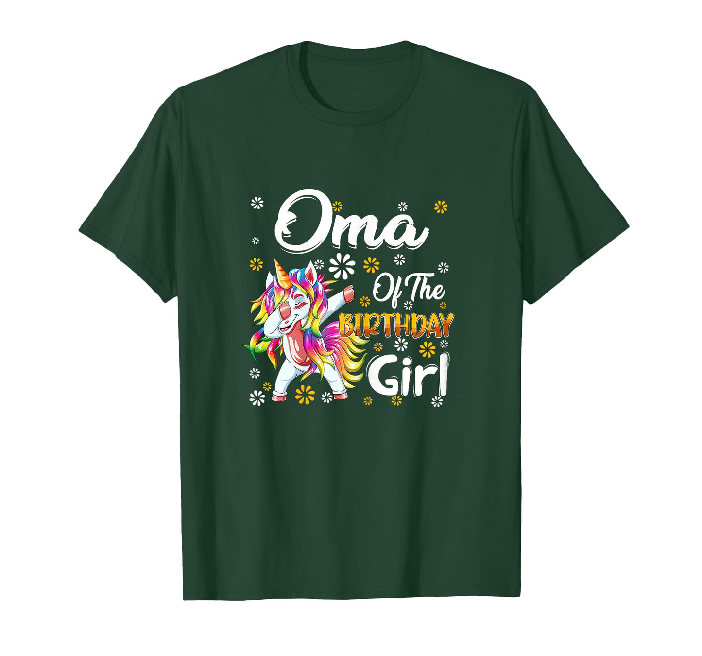 Awesome Dabbing Unicorn Birthday Oma Family Matching T-Shirt