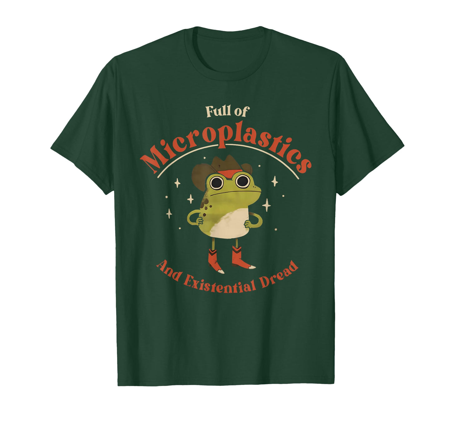 Full of Microplastics and Existential Dread Funny Frog Meme T-Shirt