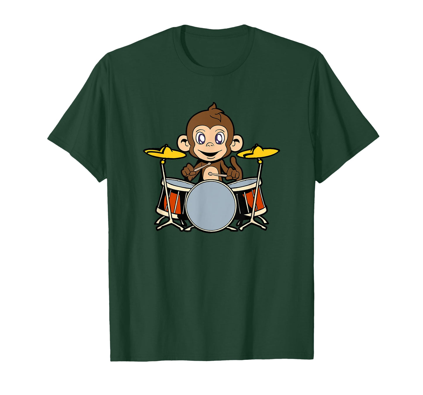 Cartoon monkey playing drums T-Shirt