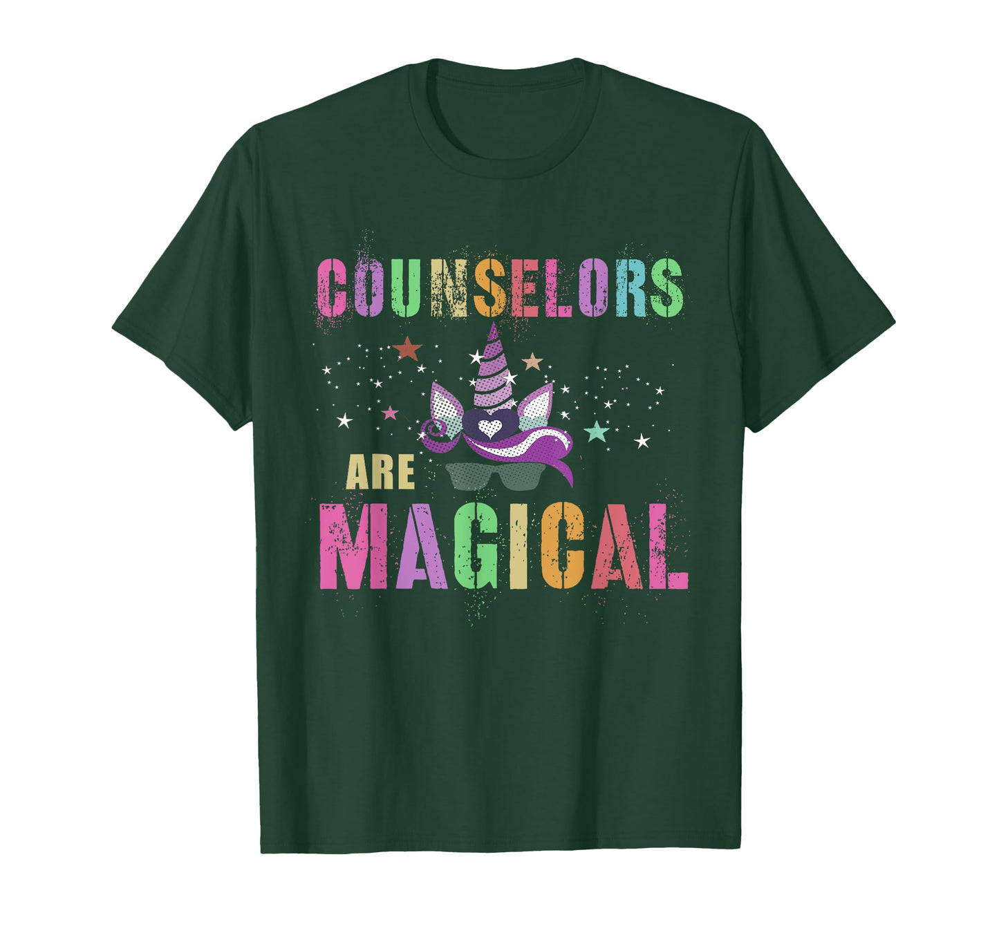 Funny COUNSELORS ARE MAGICAL I'm Unicorn School Counseling T-Shirt