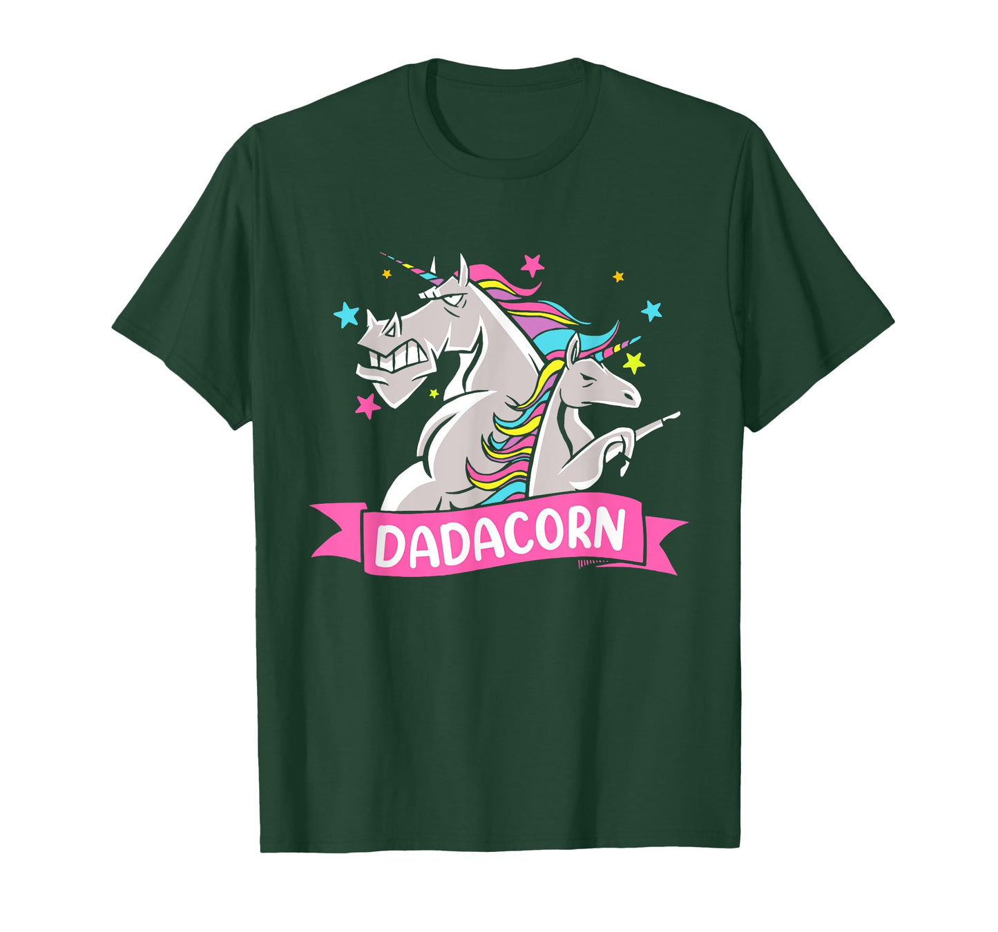 Fathers Day Gift Unicorn Dad Shirt Funny Dadacorn Kids Men T-Shirt