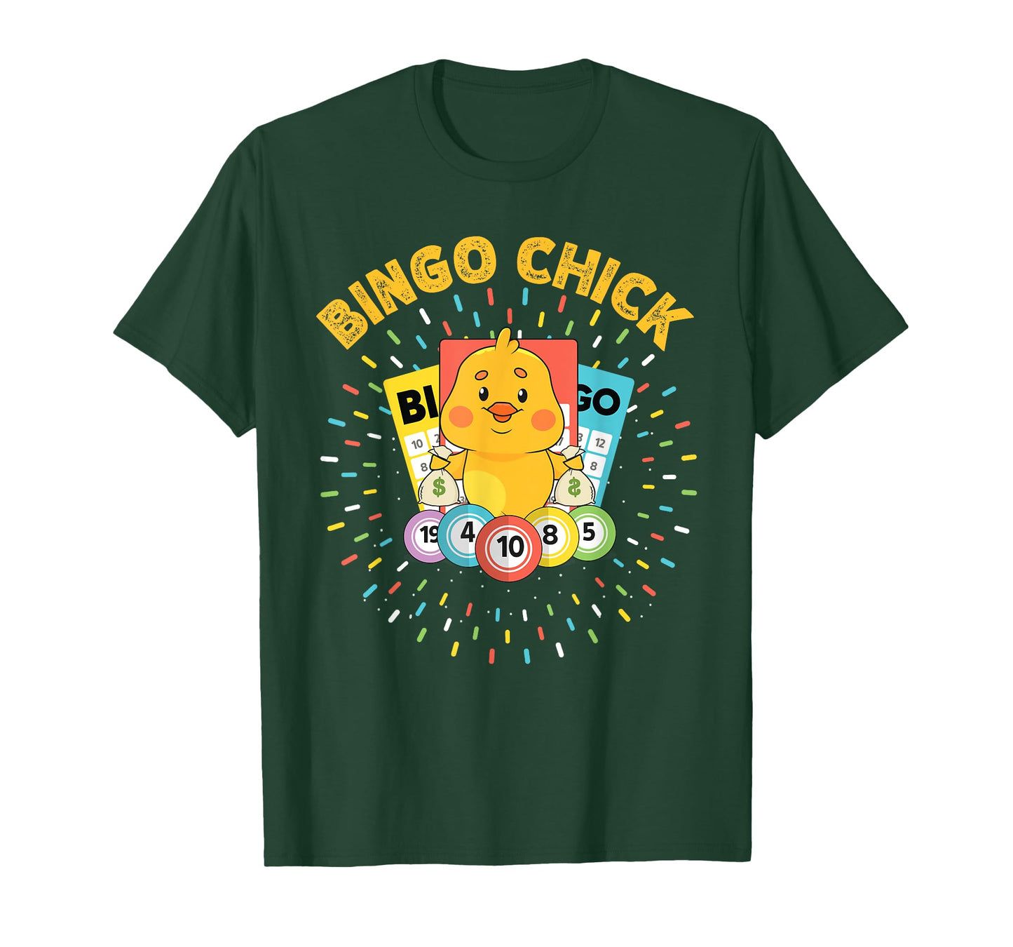 Bingo Chick Bingo Card Baby Chicken Design T-Shirt