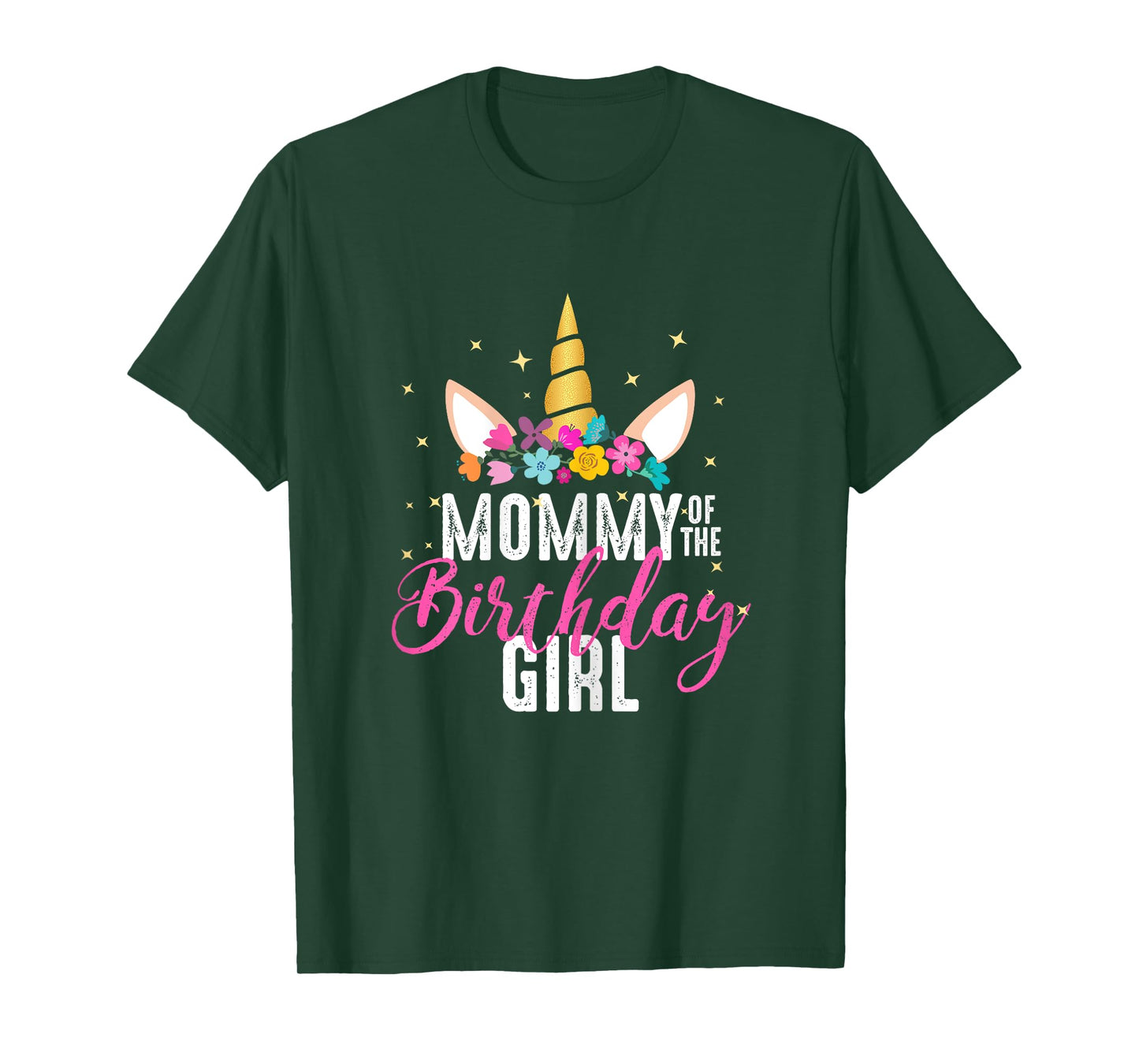 Mommy Of The Birthday Girl Mother Gift Unicorn Birthday T-Shirt