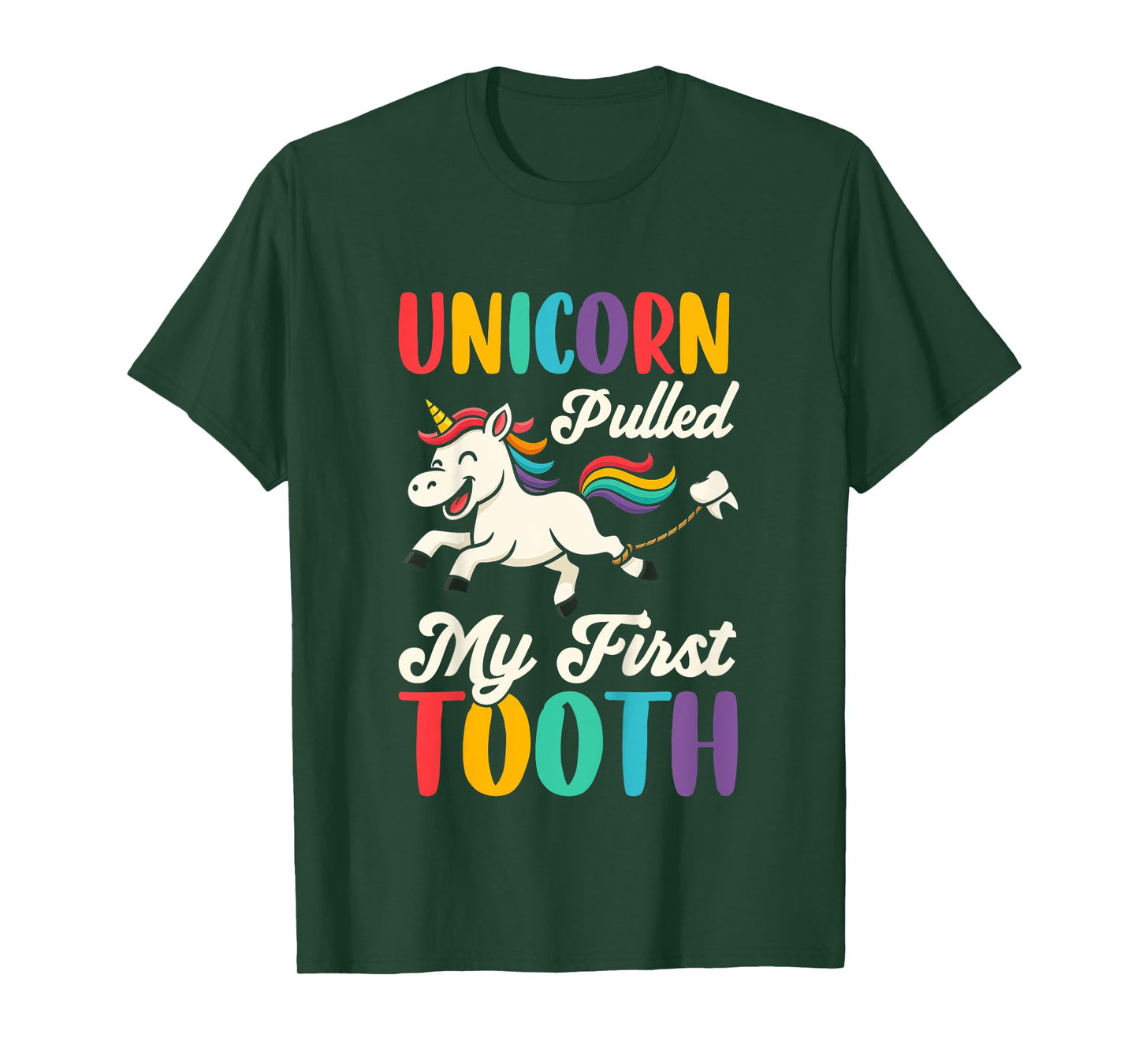 Kids Unicorn Lost my first tooth Funny first tooth loss T-Shirt