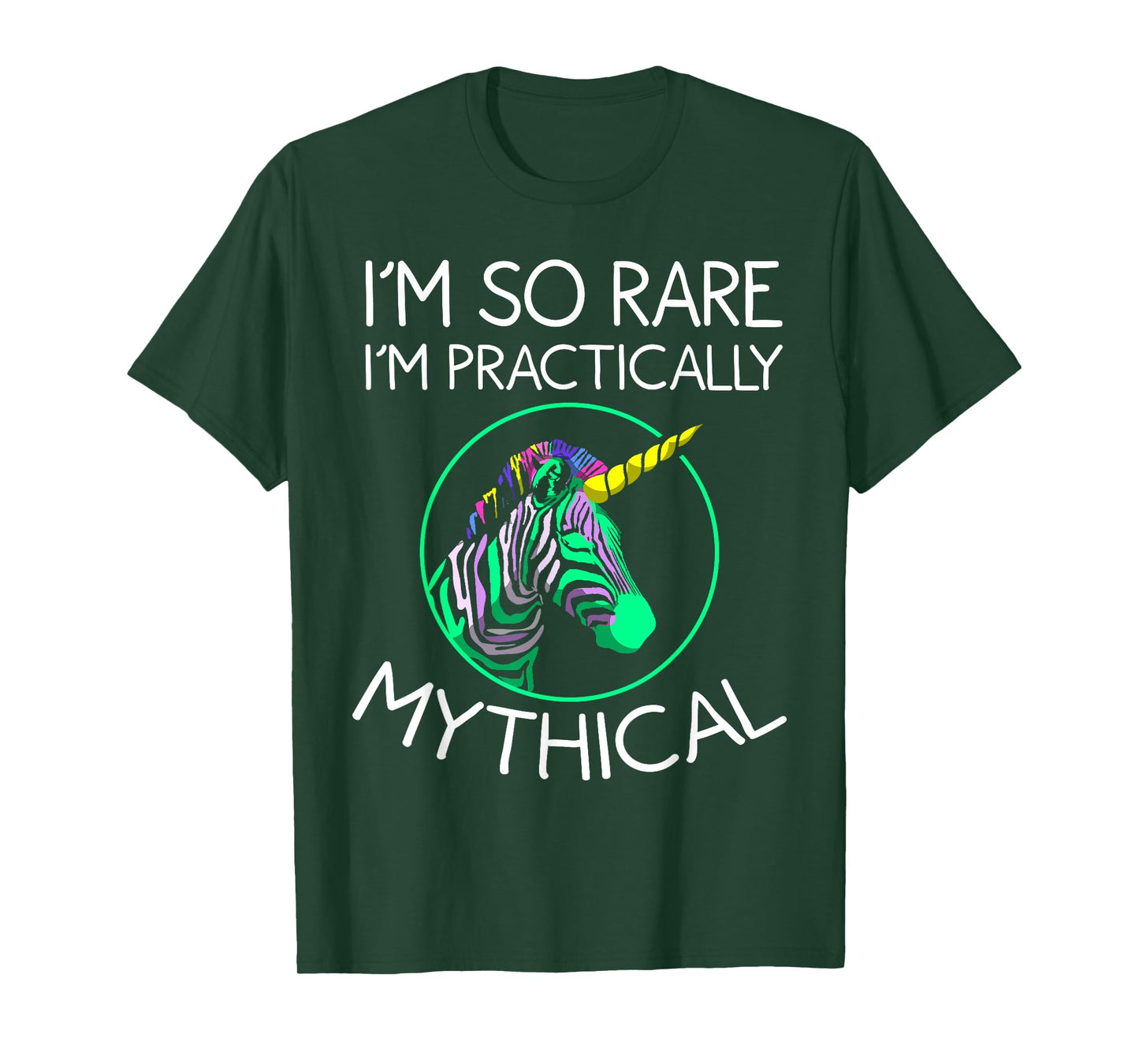 Funny I'm So Rare I'm Mythical | Cool Zebra Unicorn Fan Gift T-Shirt