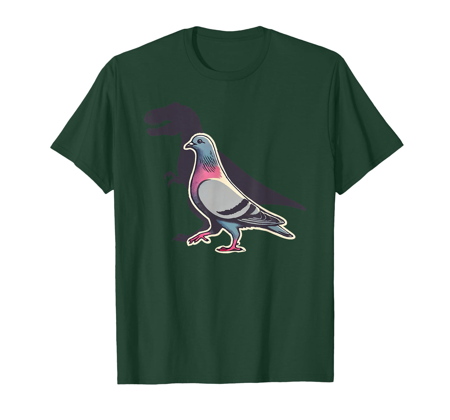 T-Rex Pigeon Racing Dinosaur Bird Animal Lover Funny T-Shirt