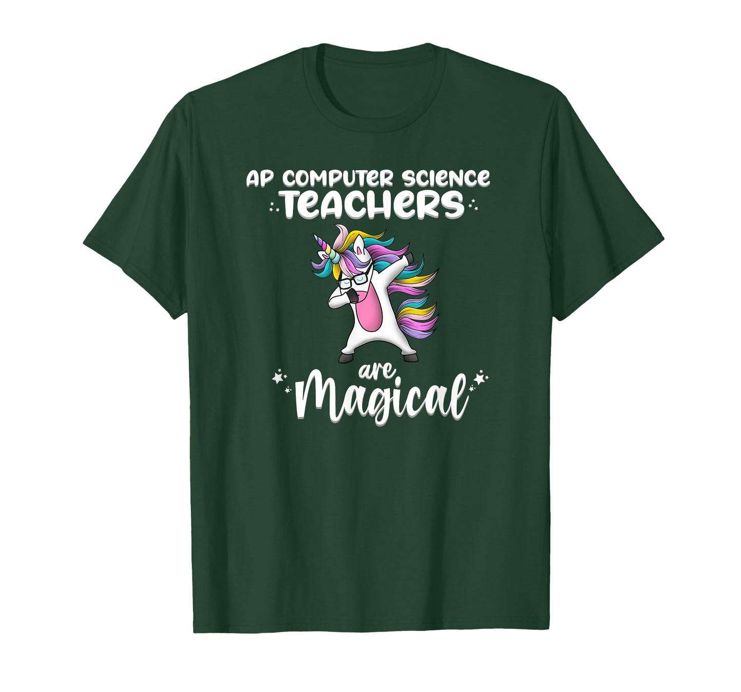 Unicorn Girl AP Computer Science Teacher Gift Awesome Funny T-Shirt