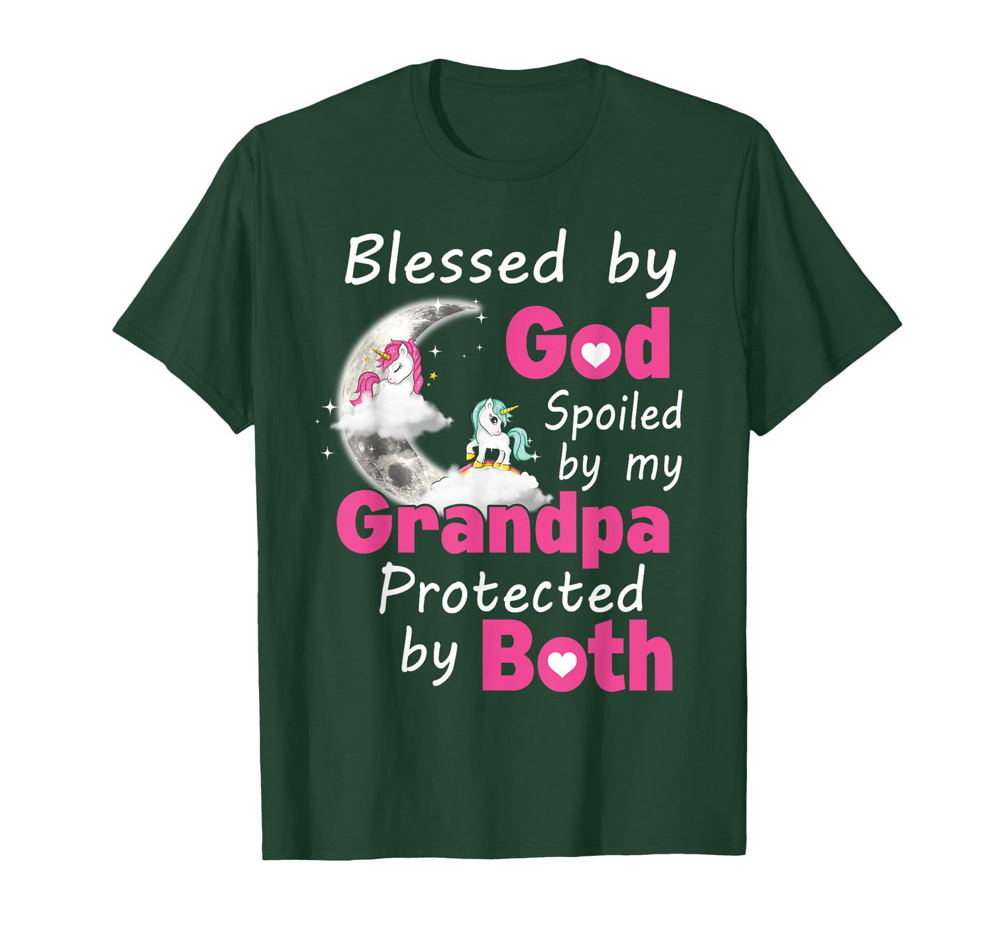 Blessed By God Spoiled By My Grandpa Protected By Both T-Shirt