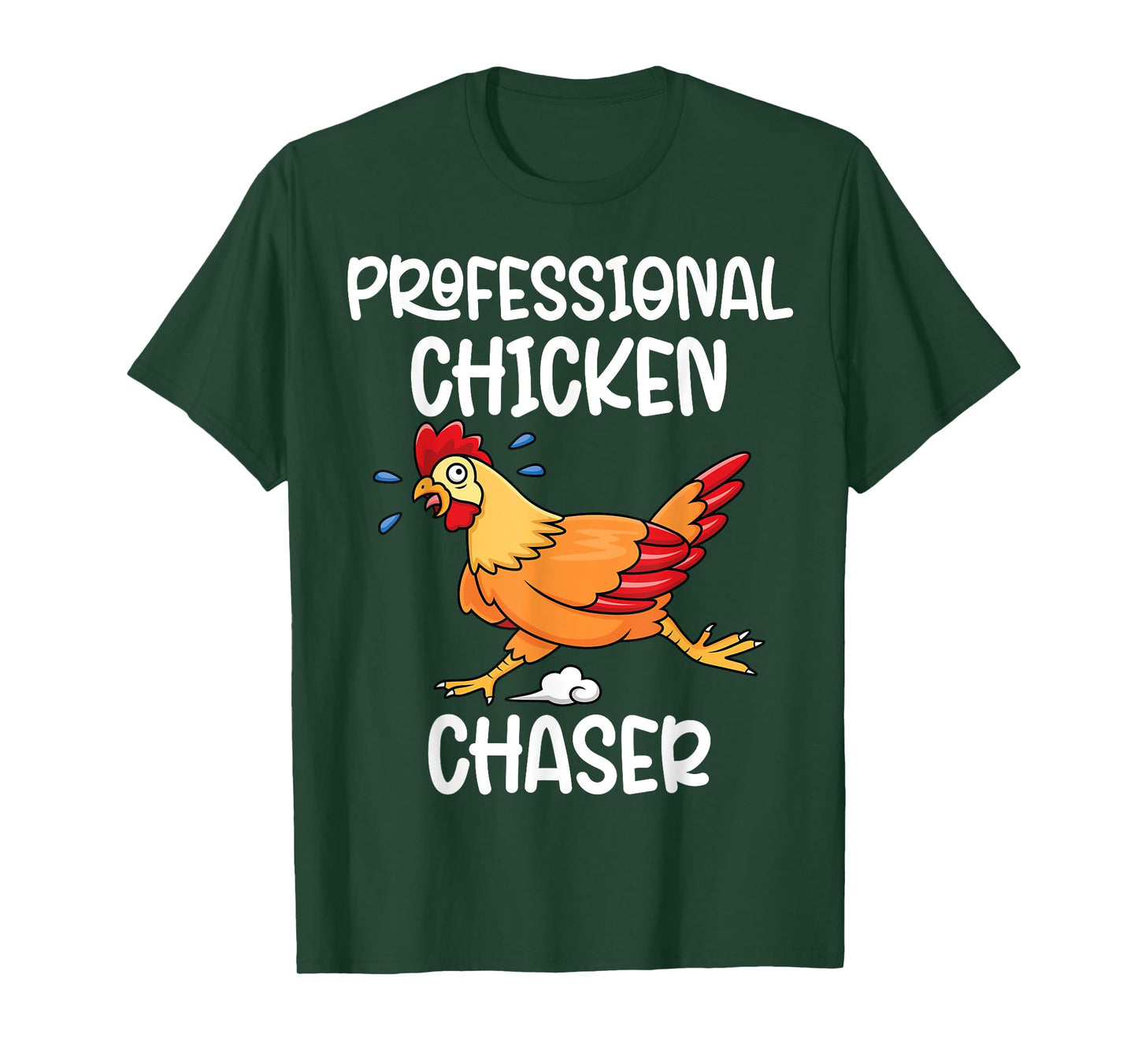 Professional Chicken Chaser Funny Farm Farmer Kids Running T-Shirt
