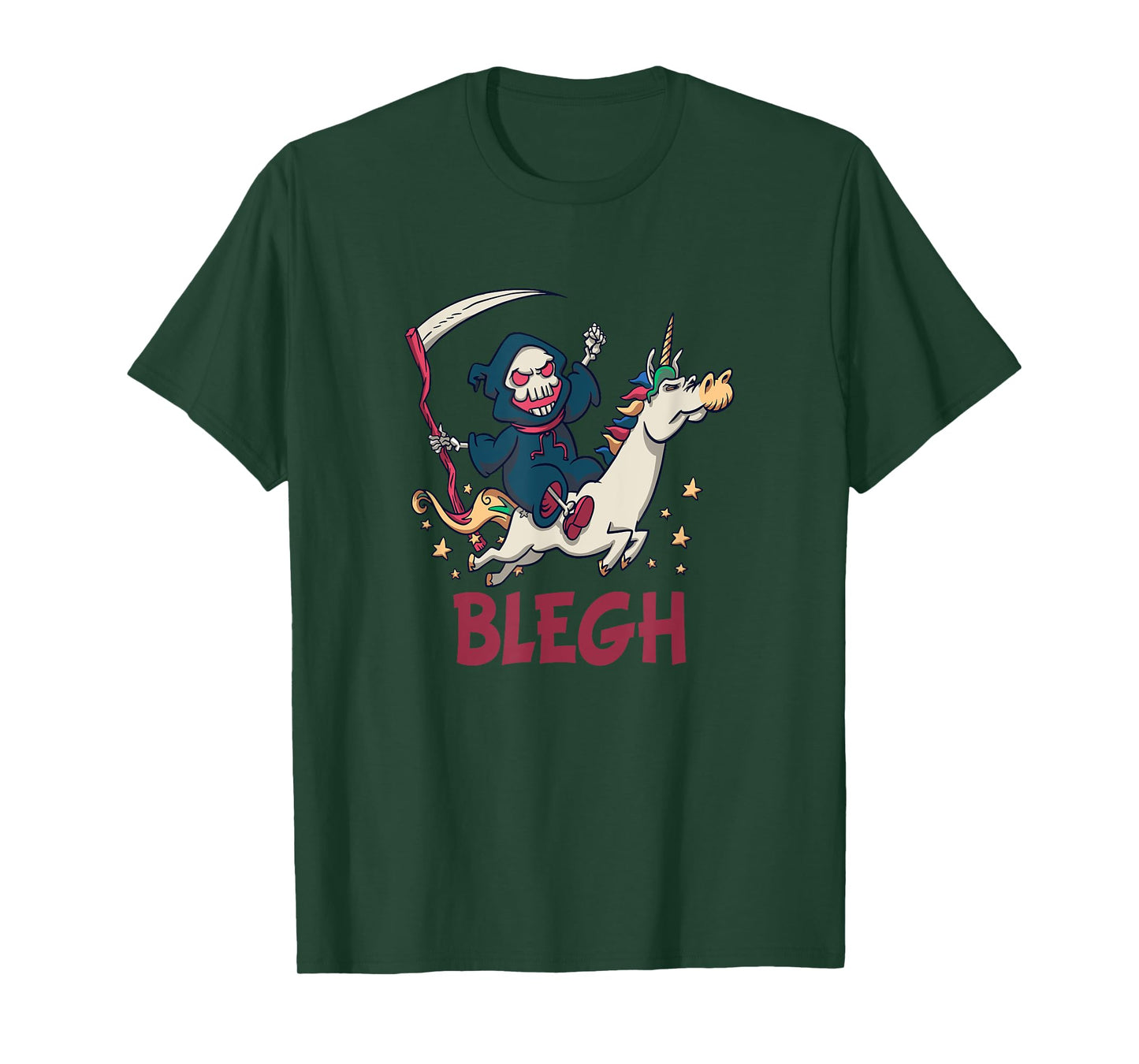 Blegh Funny Metalcore Reaper Unicorn Djent Deathcore T-Shirt