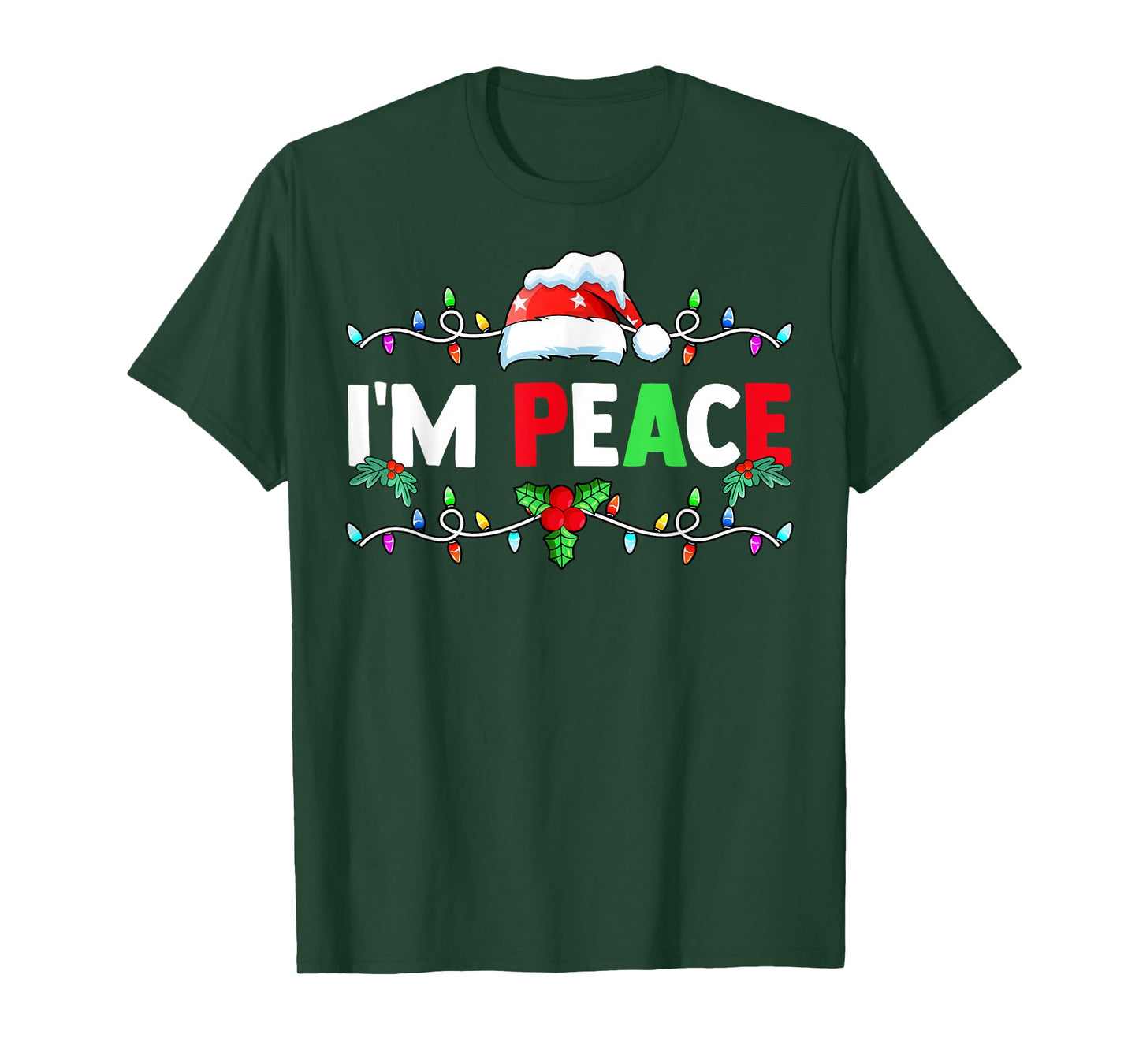 I Come In Peace I'm Peace Funny Matching Couple Christmas T-Shirt