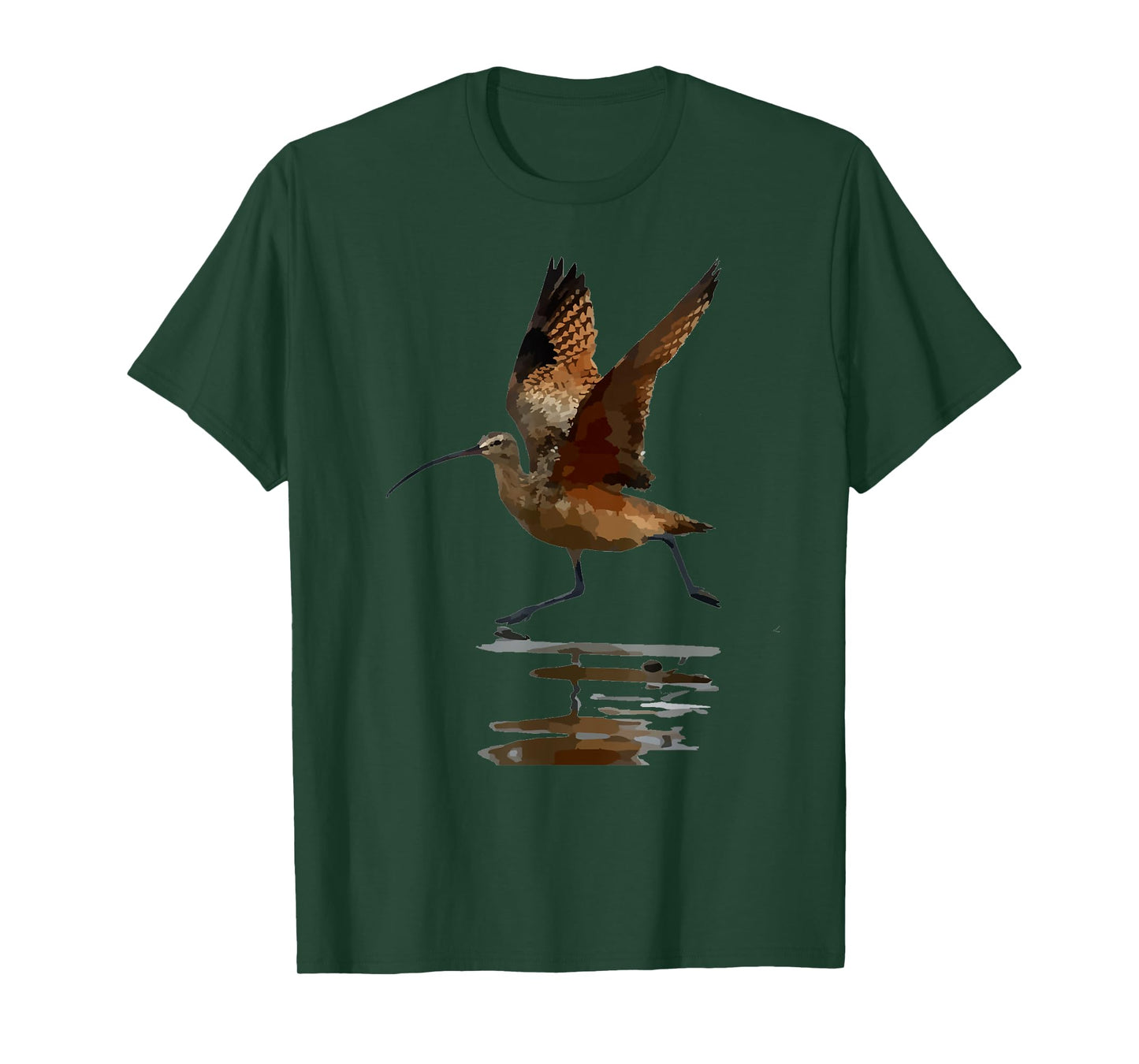 Curlew Bird Art Illustration T-Shirt