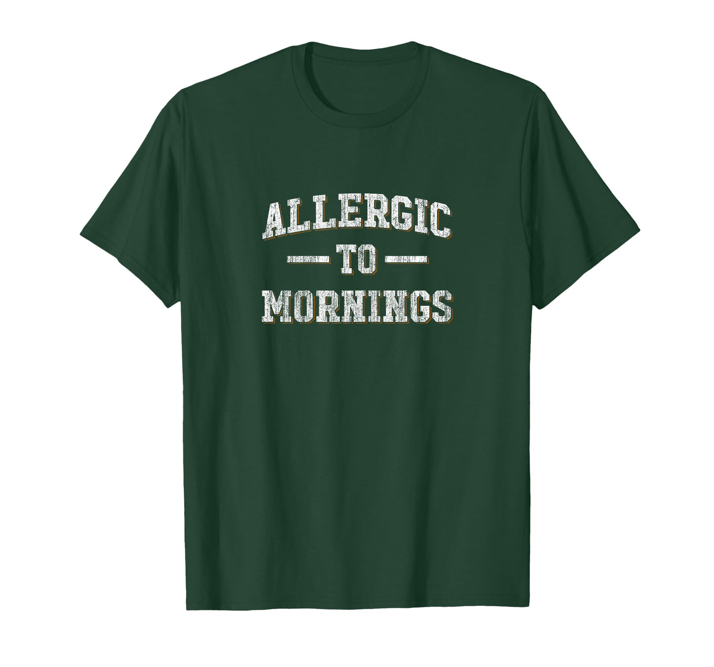 Allergic To Mornings T Shirt - Not A Morning Person Funny T-Shirt
