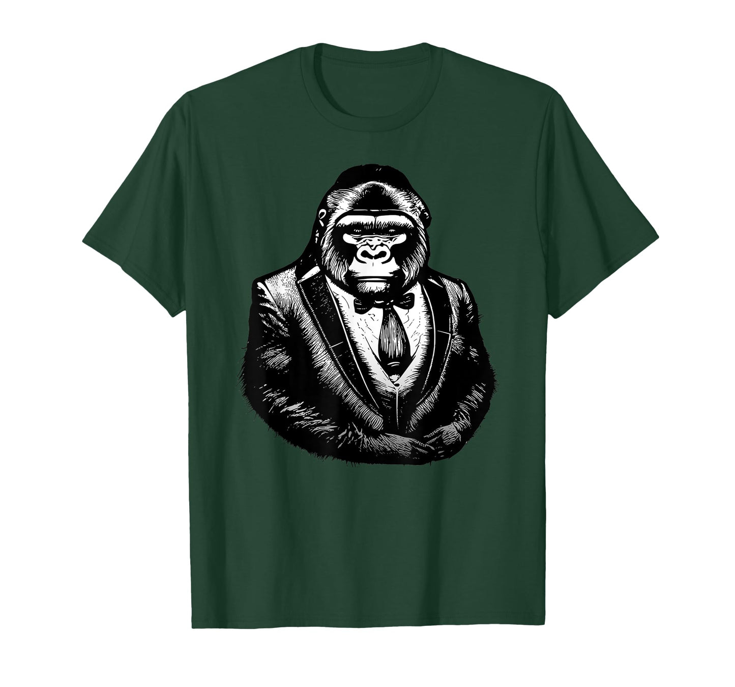 Gorilla_ in a Tuxedo, Funny Ape Monkey in a Tux_ Tie Suit T-Shirt
