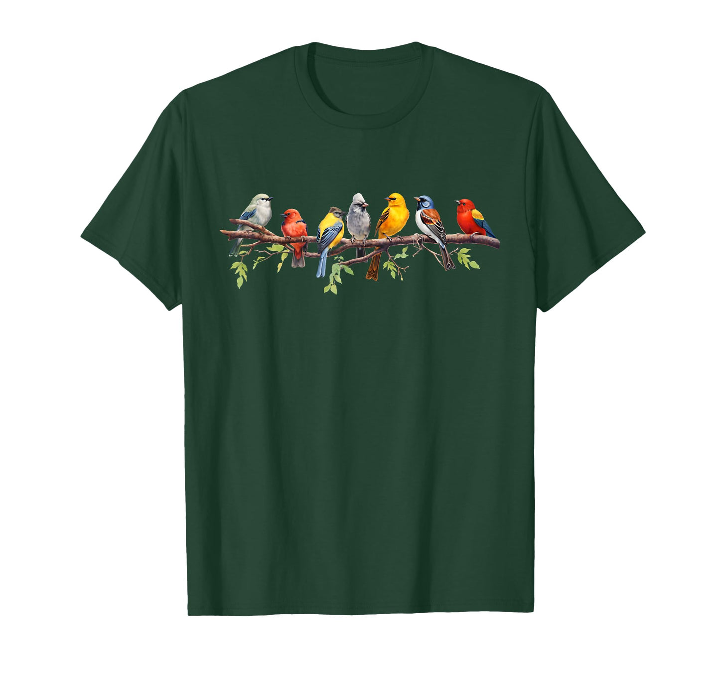 Backyard Birds Watching Watcher Birder Birding on a Branch T-Shirt