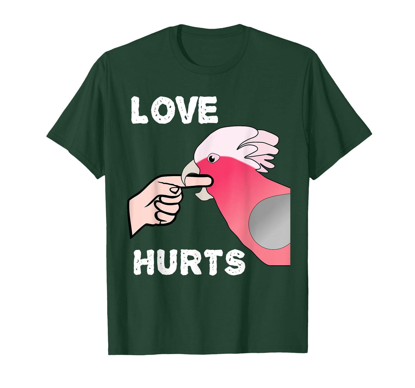 Love Hurts Galah Cockatoo Parrot T-Shirt