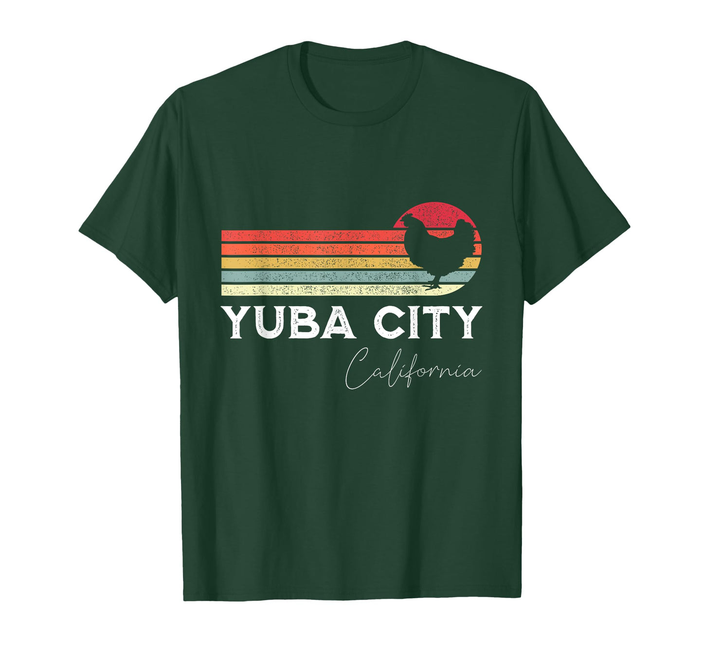 Yuba City California Retro Chicken Lover Souvenir T-Shirt
