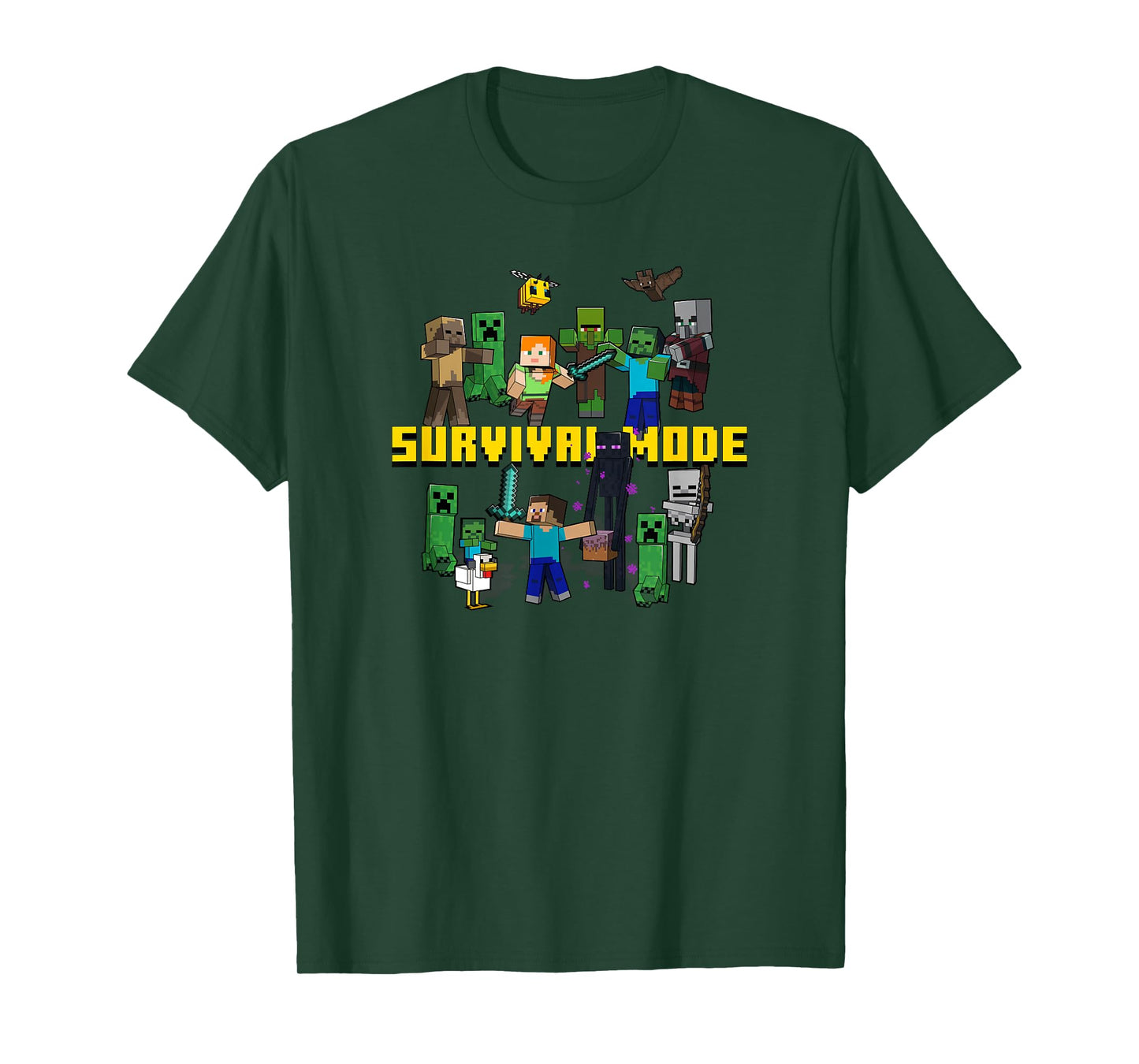 Minecraft Survival Mode Group Mashup T-Shirt