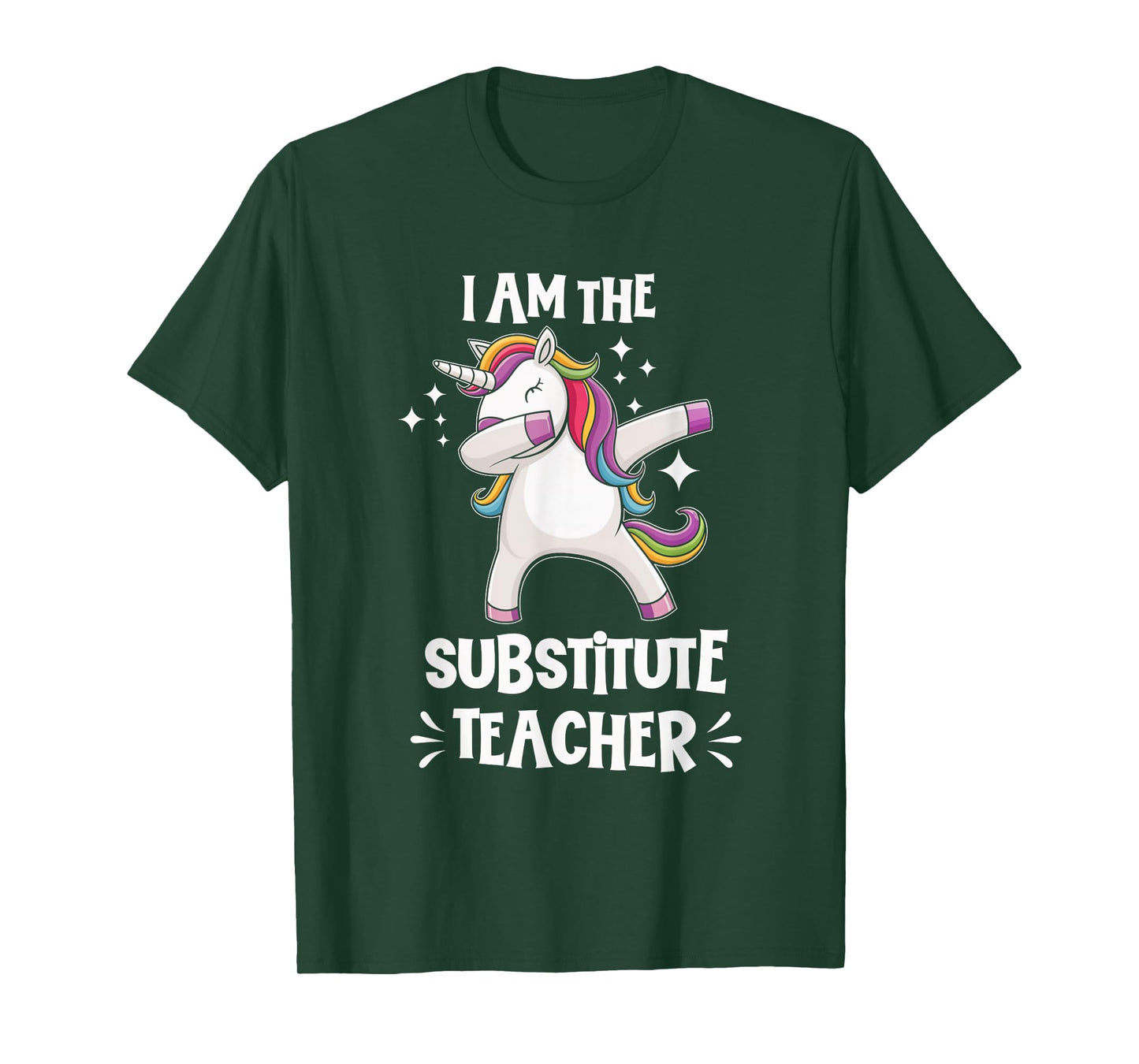 I Am The Substitute Teacher Unicorn Teacher Fun Cute T-Shirt