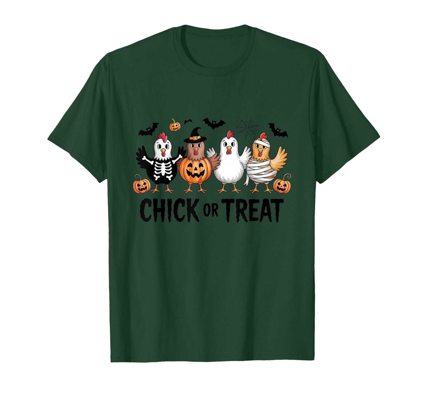 Chick Or Treat Halloween Witch Spooky Chicken T-Shirt