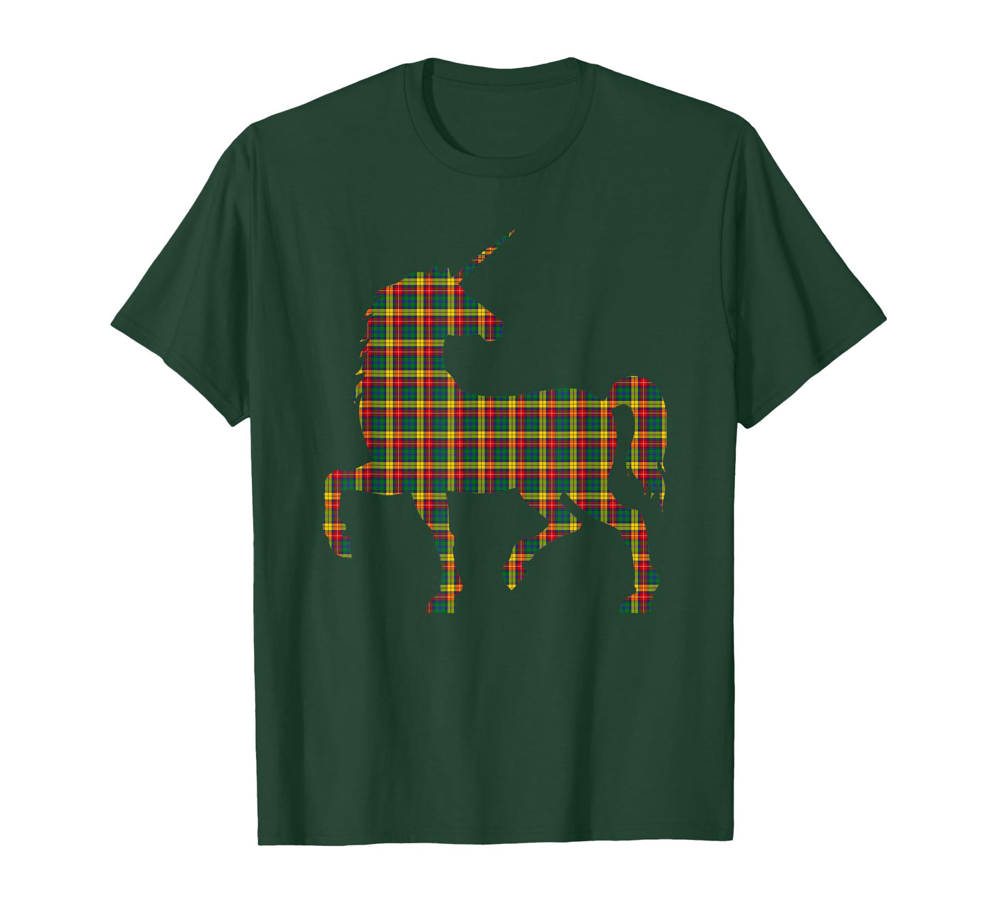 Buchanan Plaid Unicorn Scottish Pride Tartan T-Shirt T-Shirt