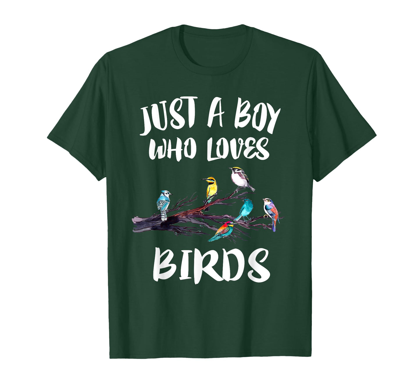 Just A Boy Who Loves Birds Birding Gift T-Shirt
