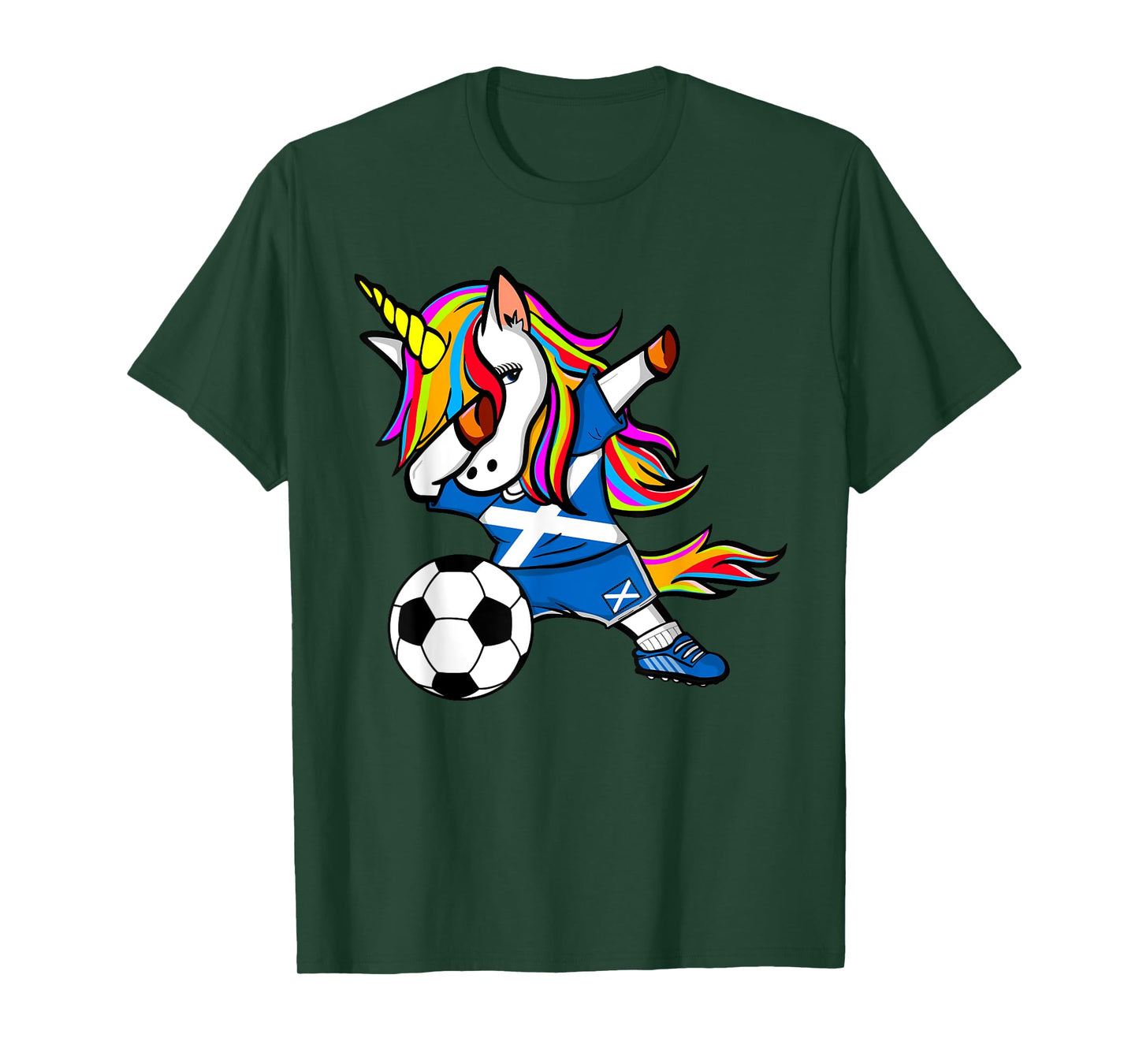 Dabbing Unicorn Scotland Soccer Fan Jersey Scottish Football T-Shirt