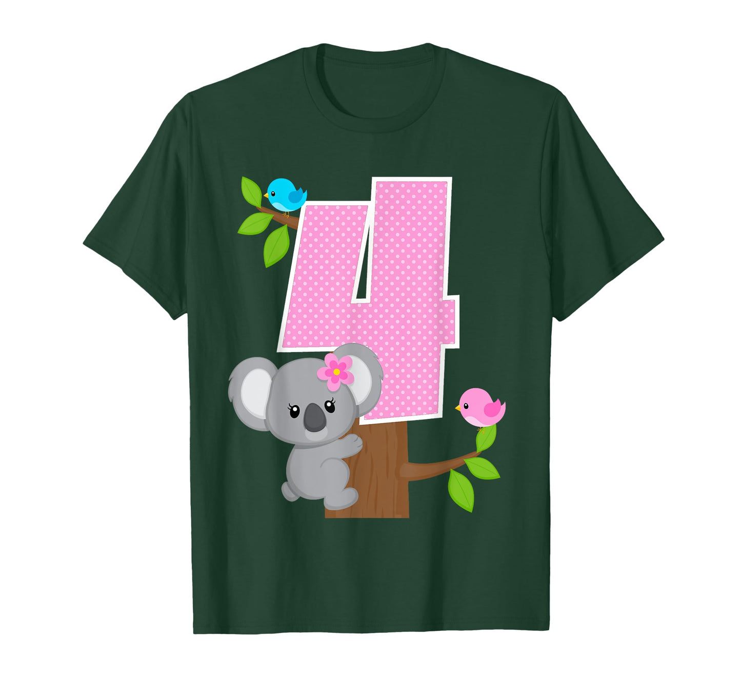 Koala Bear 4th Birthday Girl 4 Year Old Birthday Koalas Bday T-Shirt