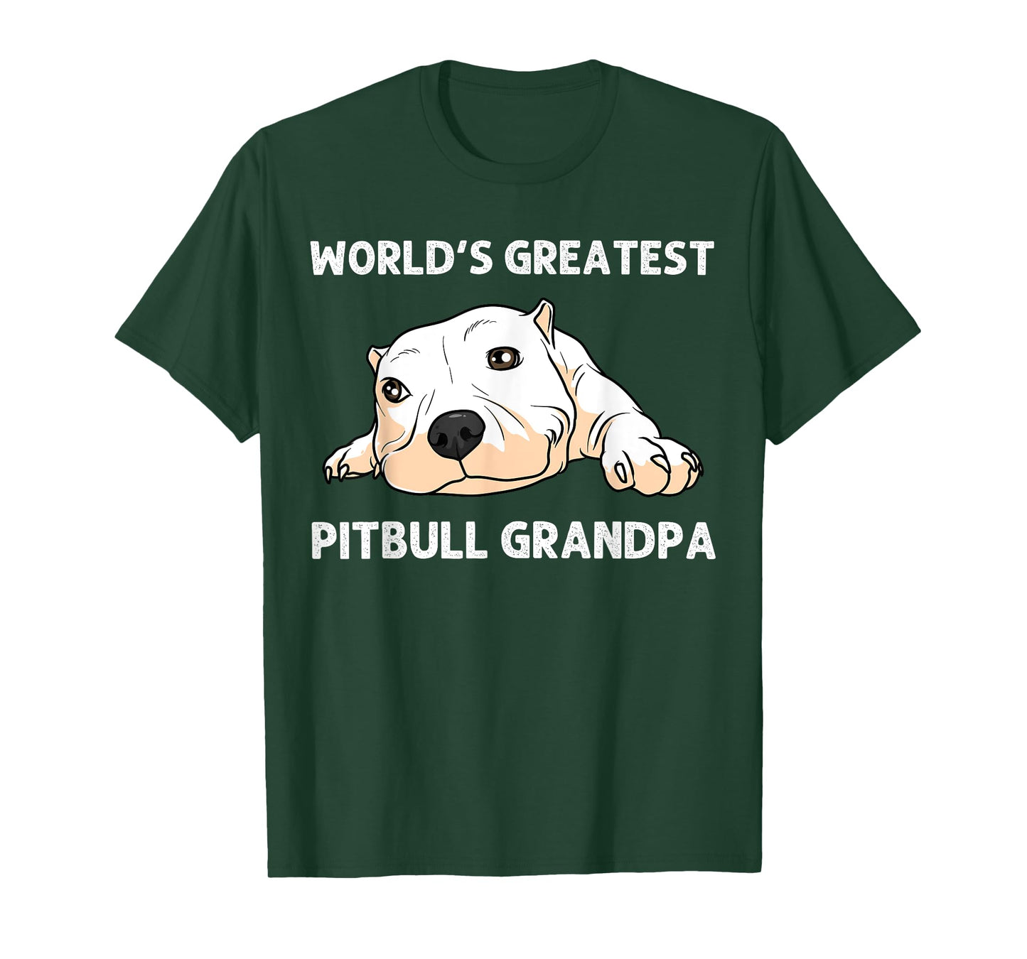 Funny Pitbull Gift For Grandpa Men Canine Dog Puppy Animal T-Shirt