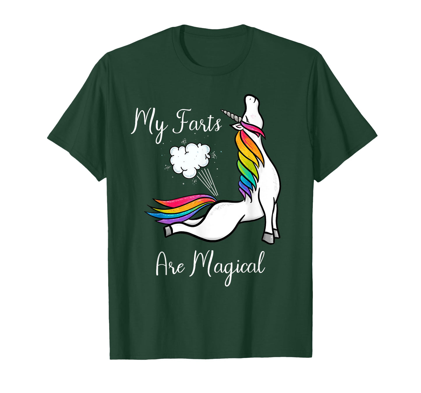 Funny Rainbow Farting Unicorn Gift My Farts Are Magical T-Shirt