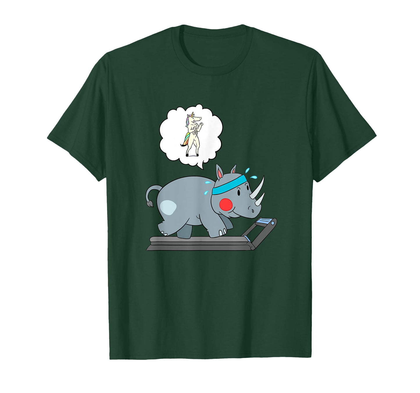Rhino and Unicorn Cardio - Funny Running T-Shirt T-Shirt